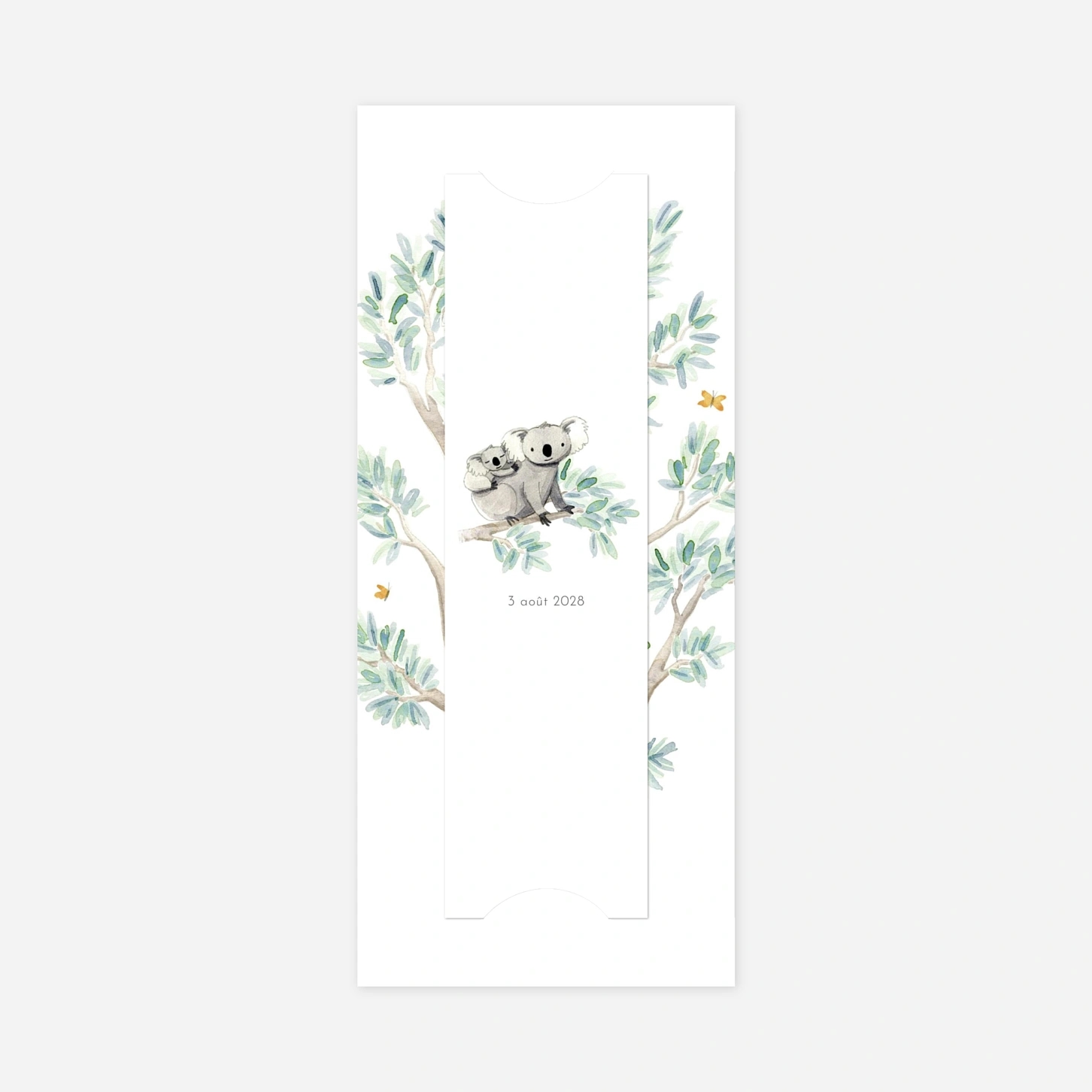 Faire-part naissance Koalas en famille