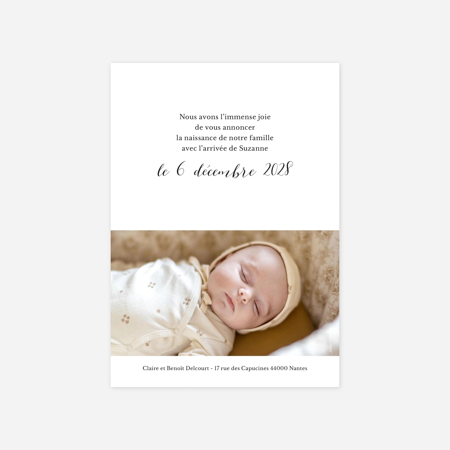 Faire-part naissance Little big one