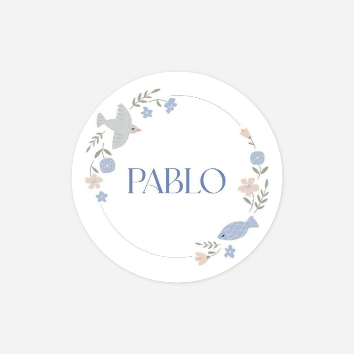 Stickers pour enveloppes baptême Couronne céleste