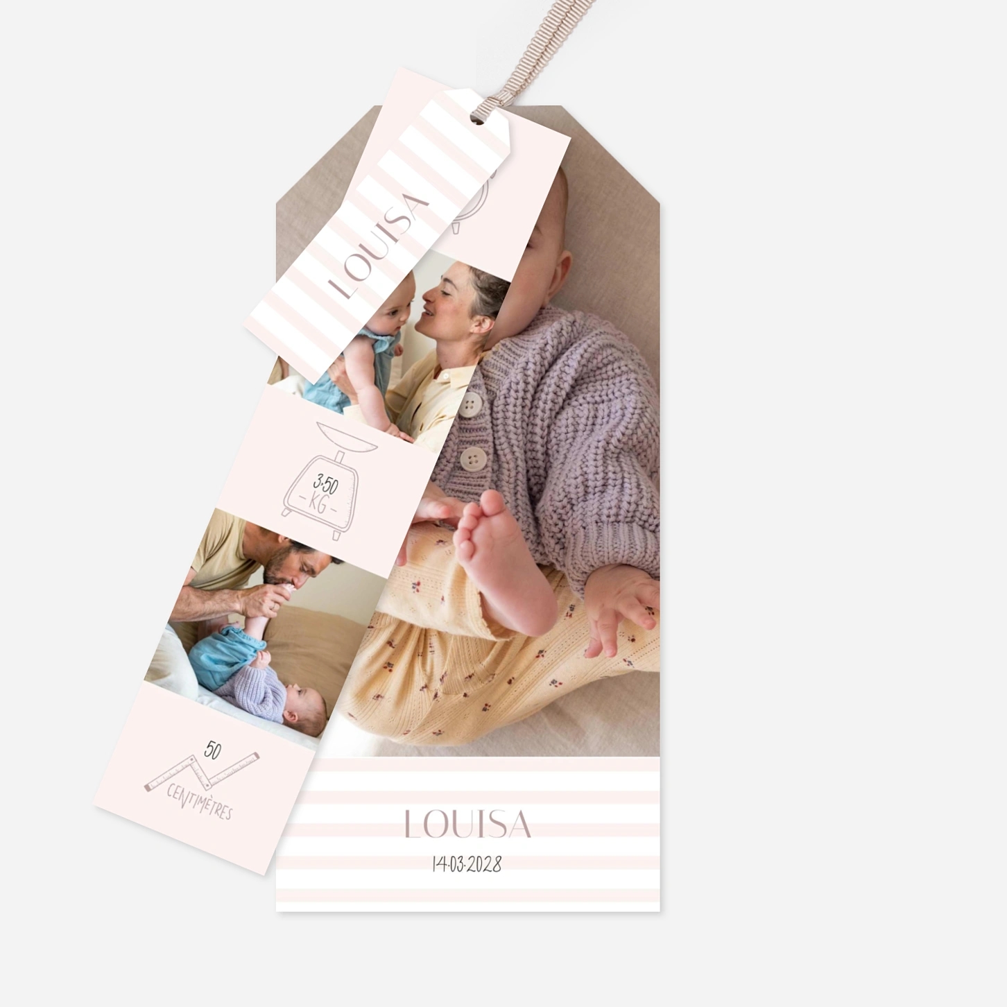 Faire-part naissance Jolies rayures