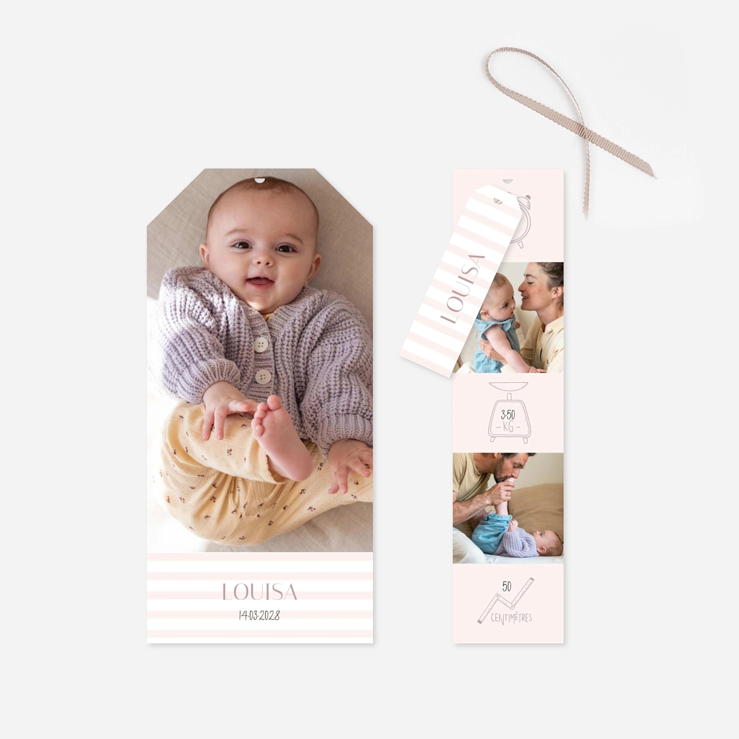 Faire-part naissance Jolies rayures