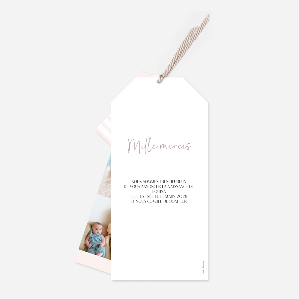 Faire-part naissance Jolies rayures