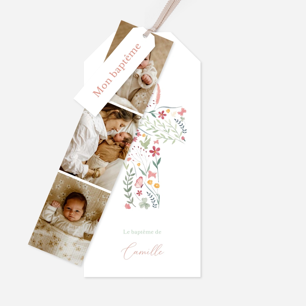 Faire-part baptême Doux éclat