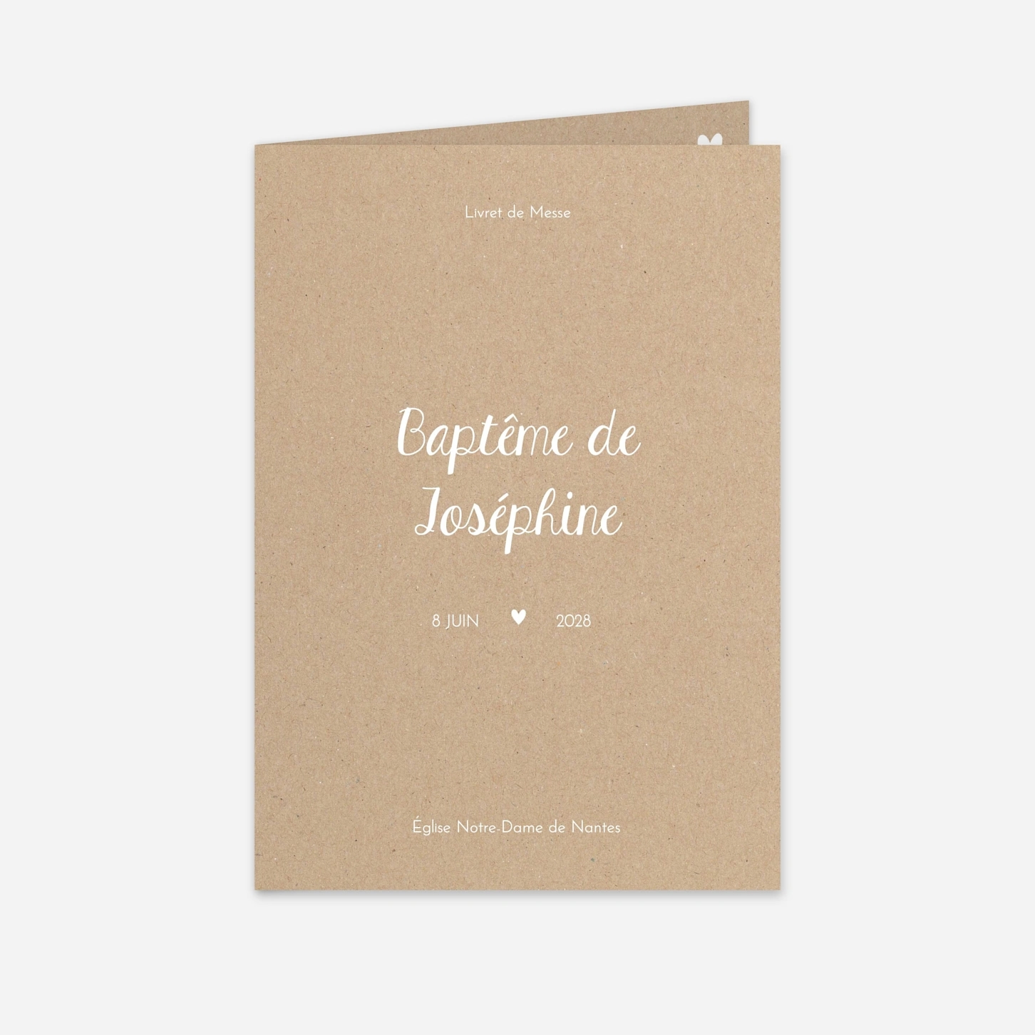 Livret de messe baptême Instants partagés