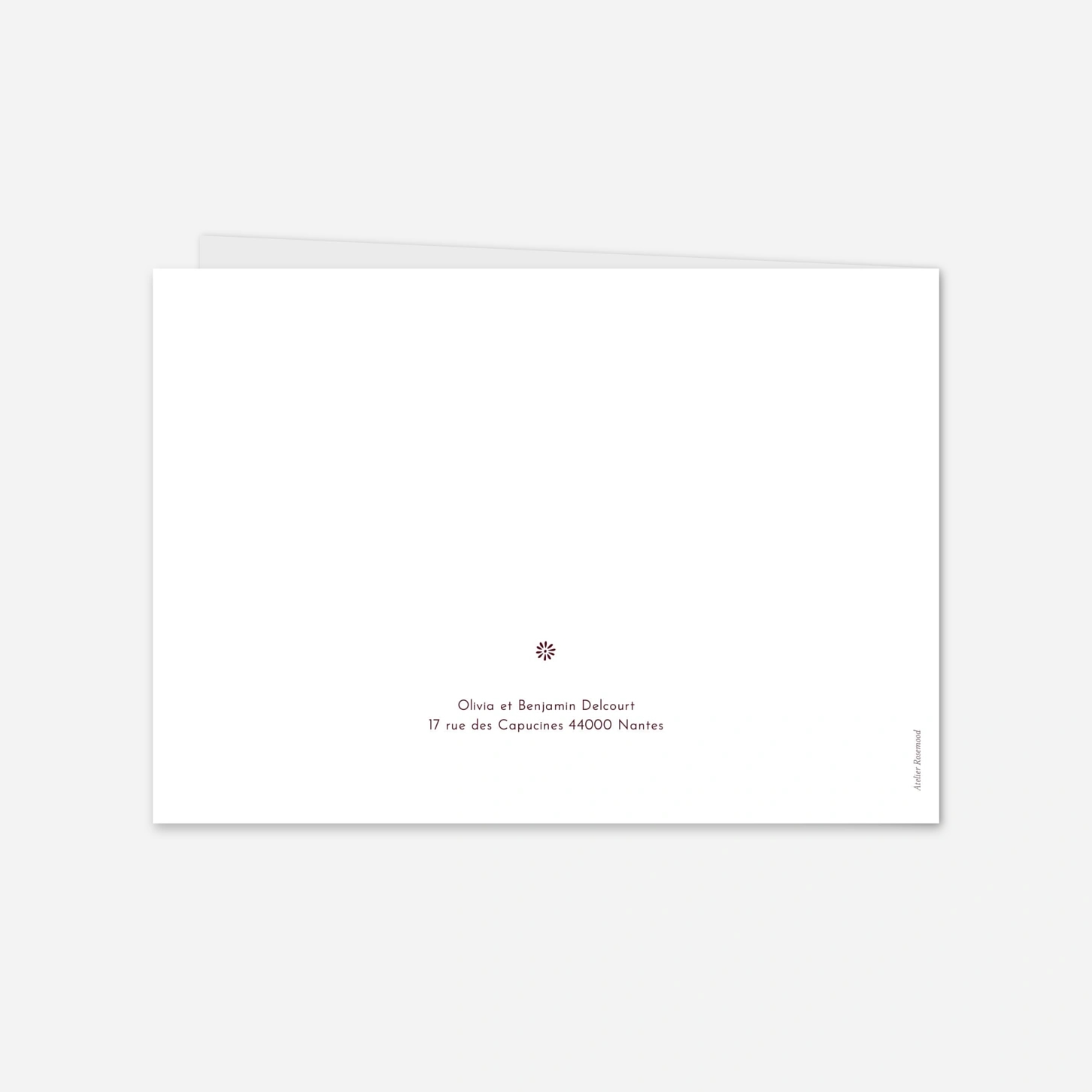 Carte de remerciements Laure de Sagazan II