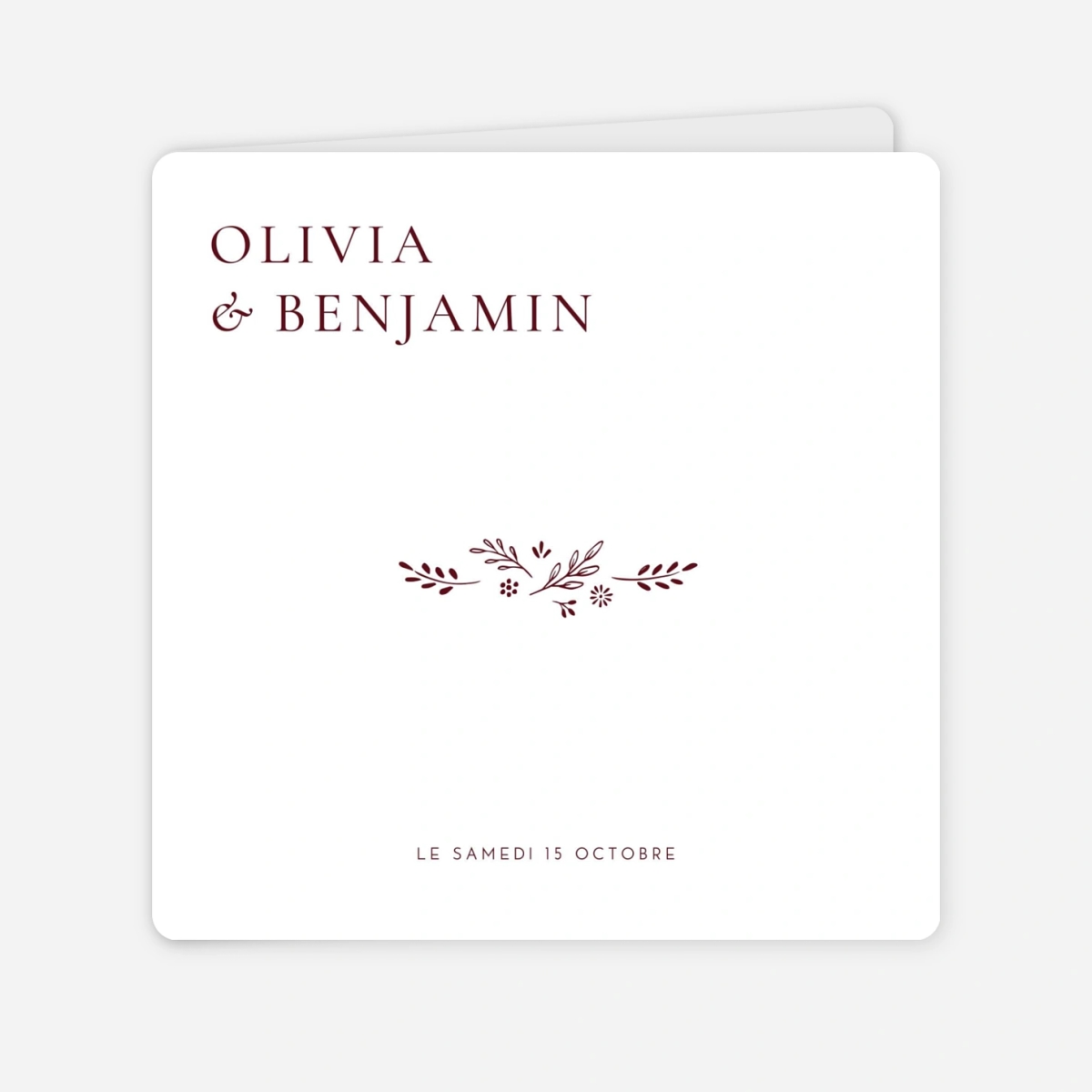 Faire-part mariage Laure de Sagazan II