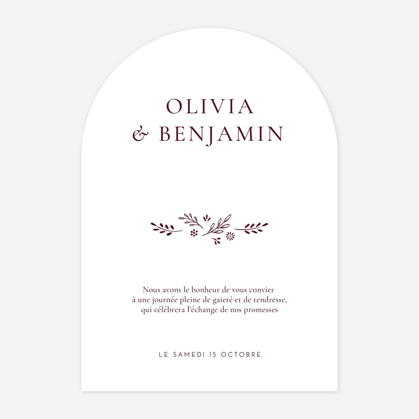 Faire-part mariage Laure de Sagazan II