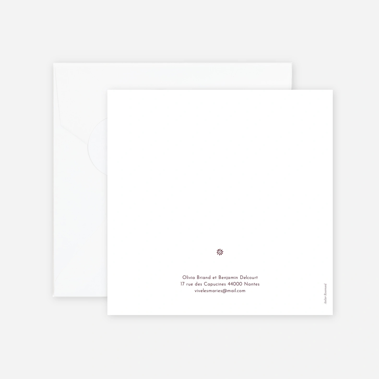 Faire-part mariage Laure de Sagazan II