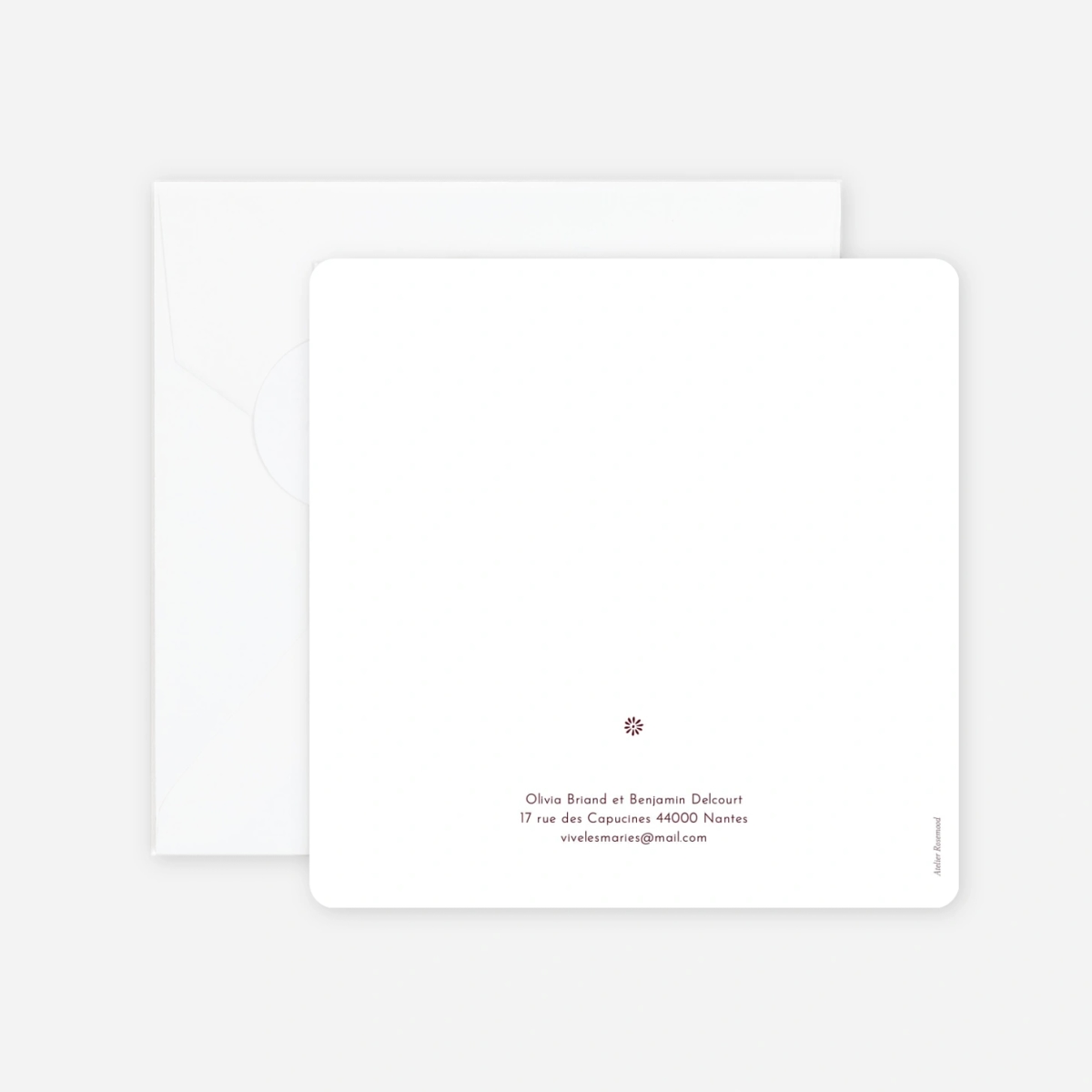 Faire-part mariage Laure de Sagazan II