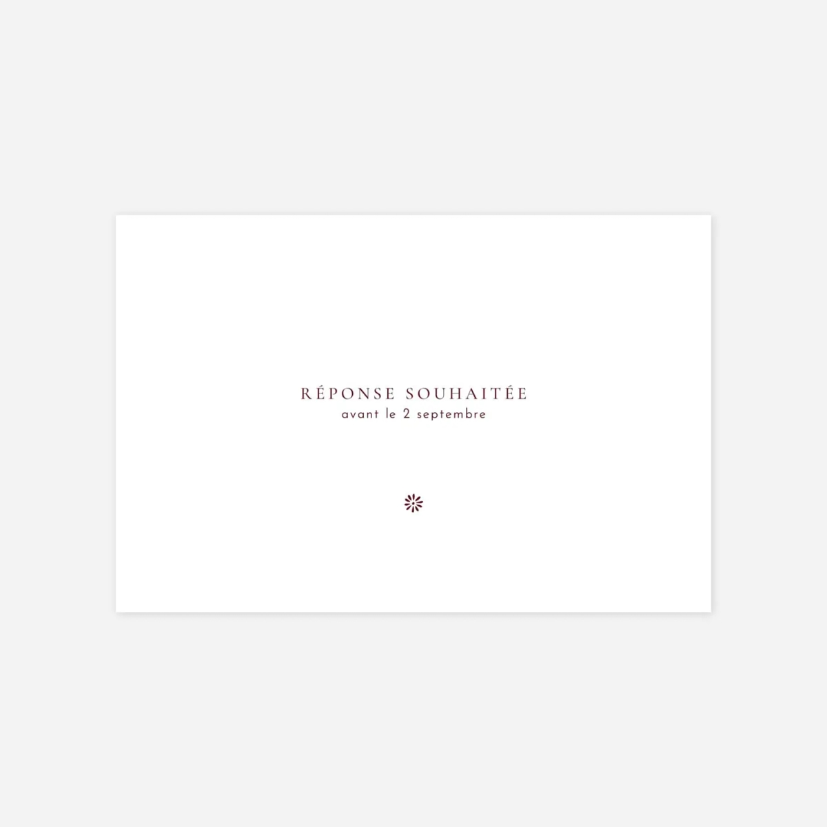 Carton d'invitation Laure de Sagazan II