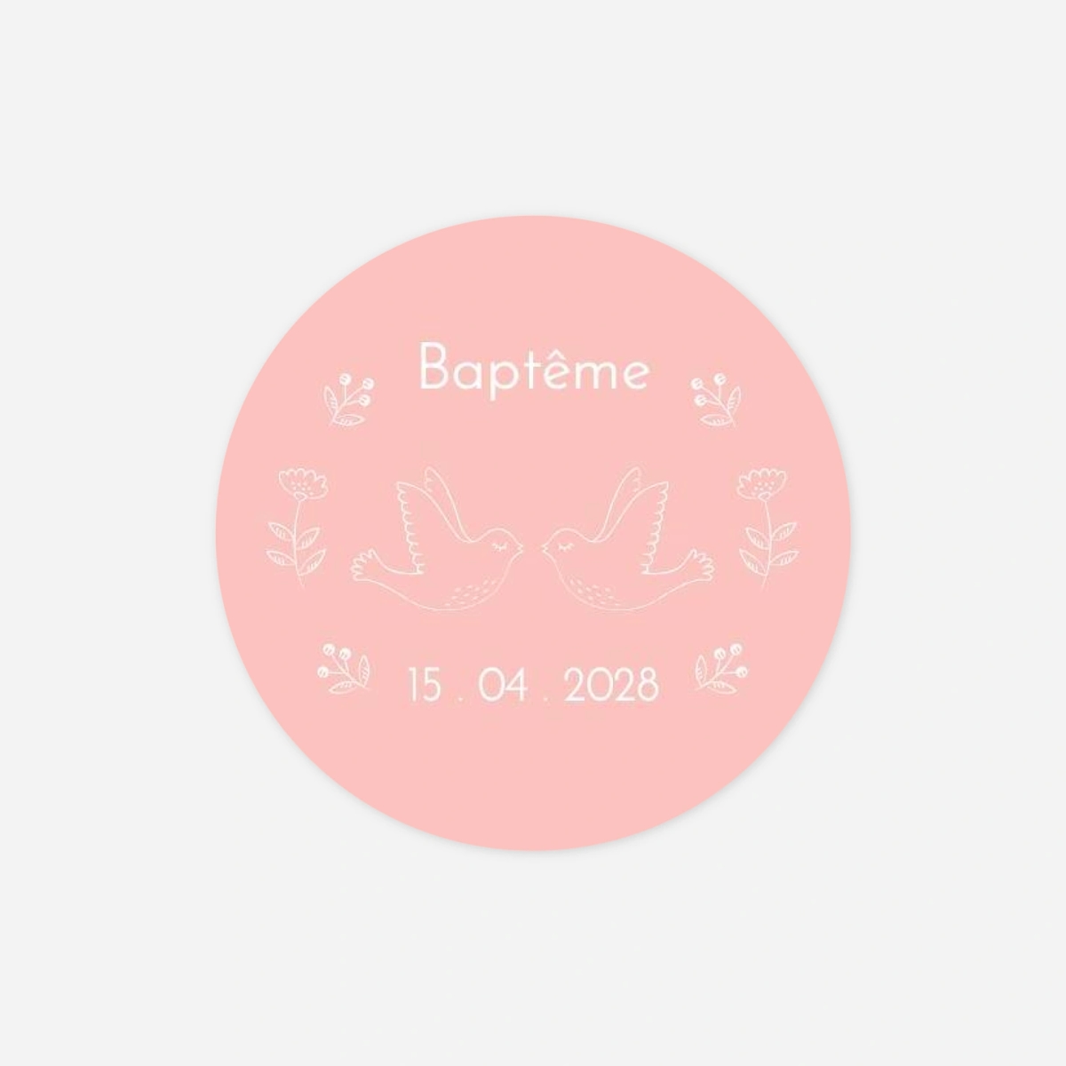 Stickers pour enveloppes baptême L'envolée