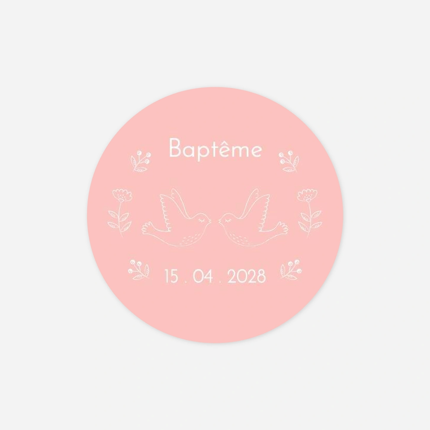 Stickers pour enveloppes baptême L'envolée