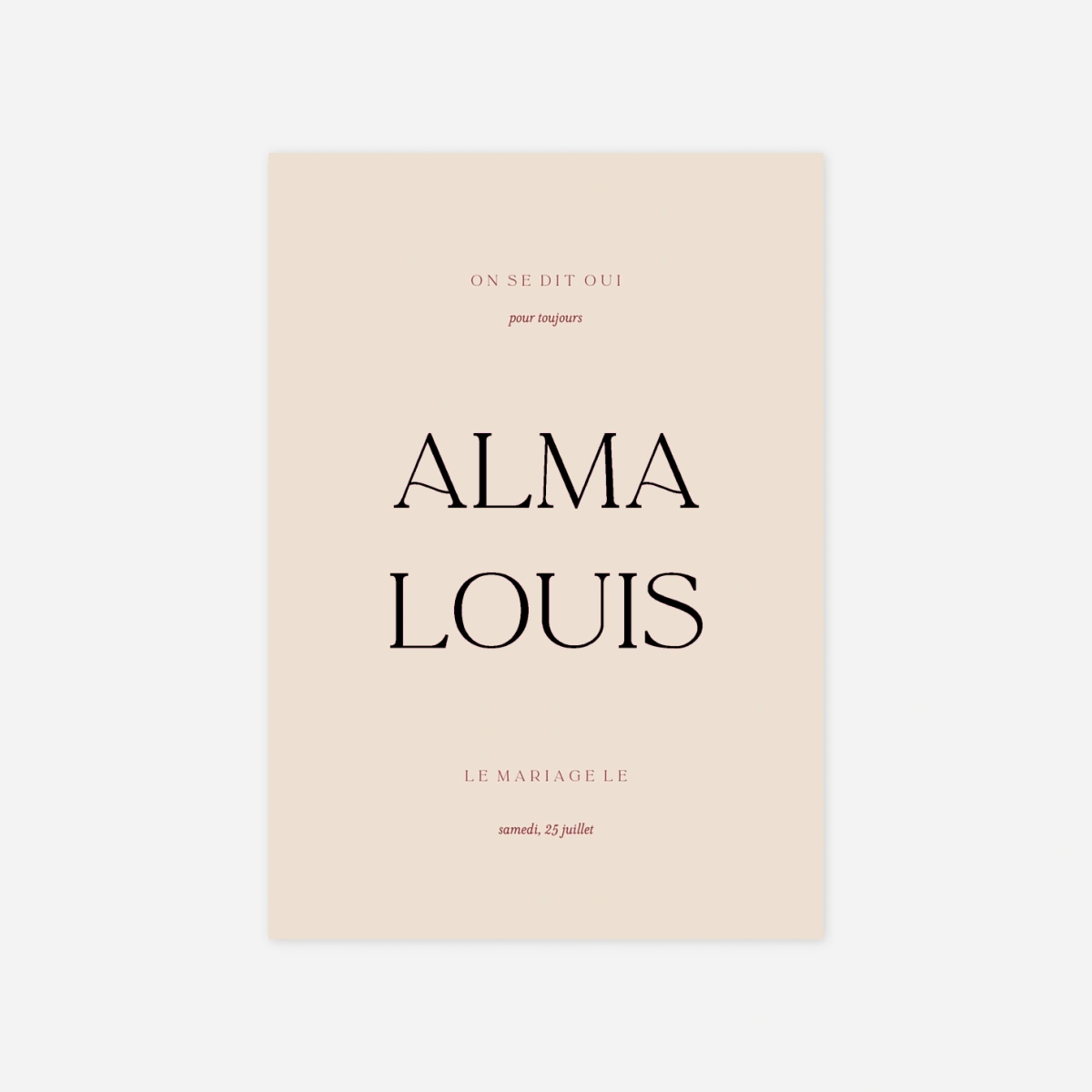 Faire-part mariage L'essence