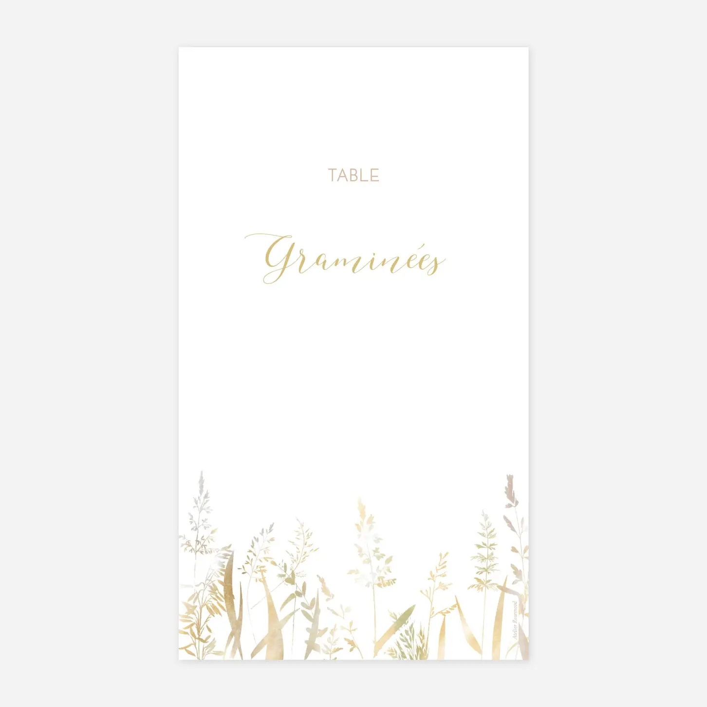Marque-table mariage Les hautes herbes