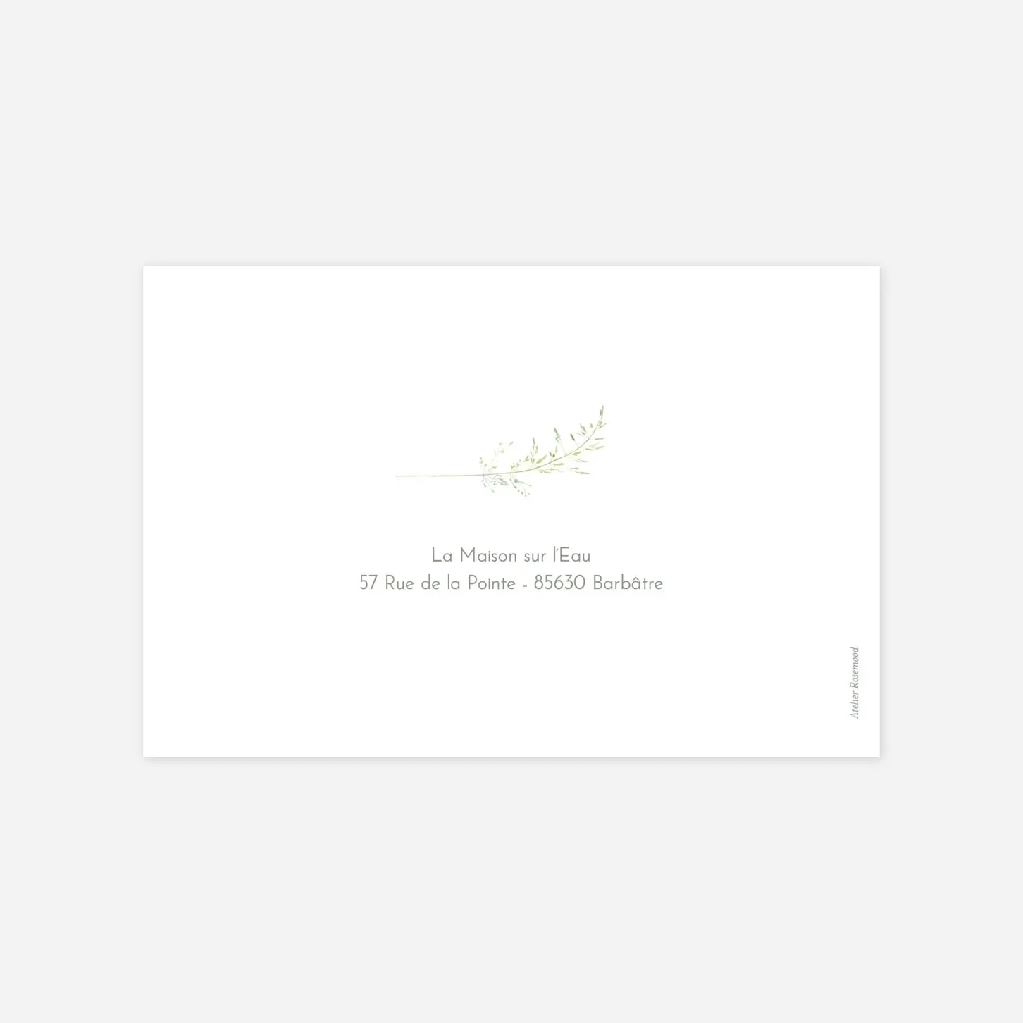 Carton d'invitation Les hautes herbes