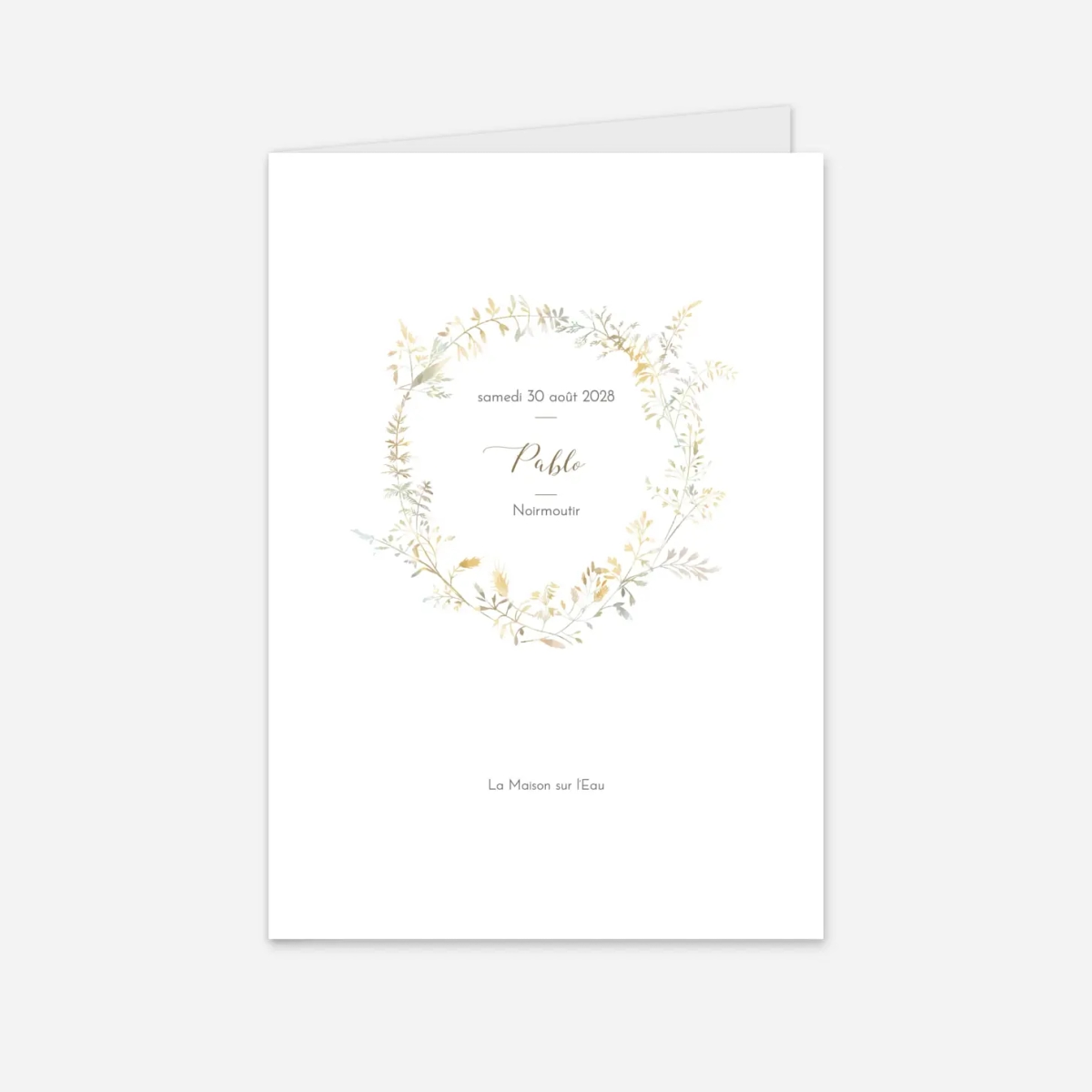 Livret de messe baptême Les hautes herbes