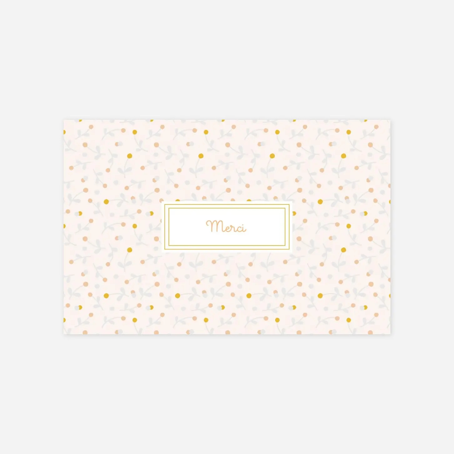 Carte remerciement naissance Liberty baies