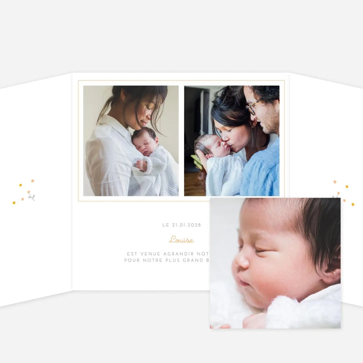 Faire-part naissance Liberty baies