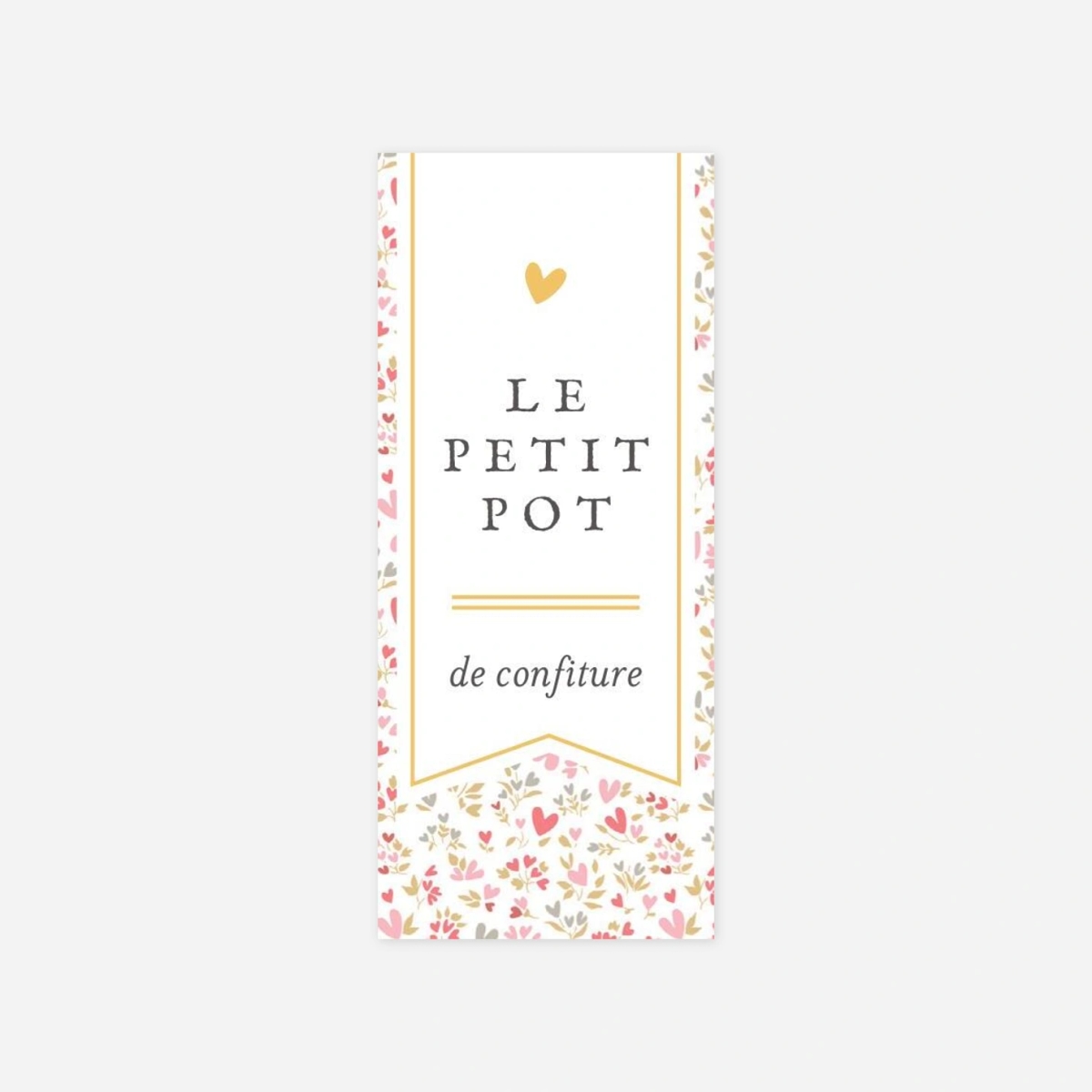Étiquette cadeau baptême Liberty coeur