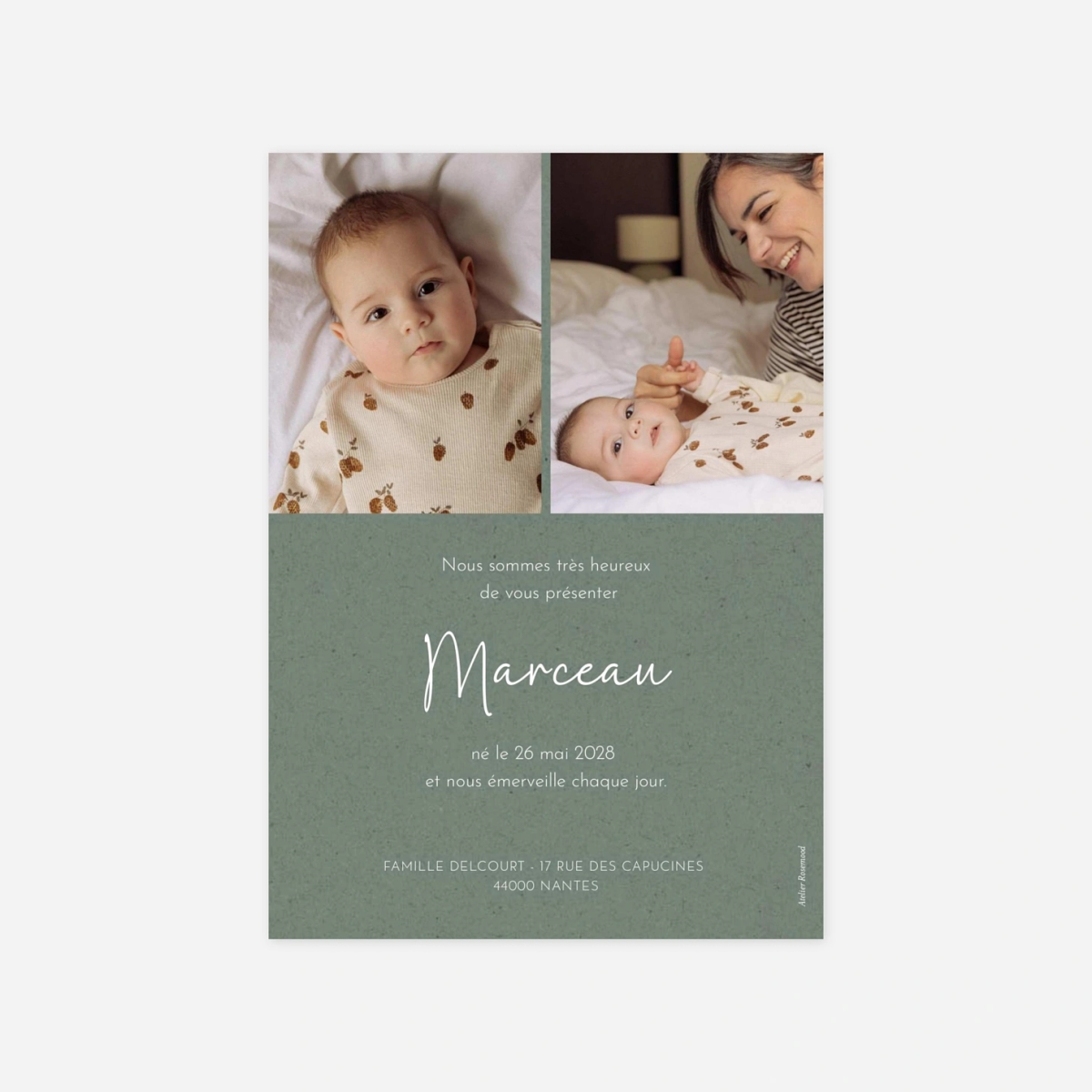 Faire-part naissance Lien