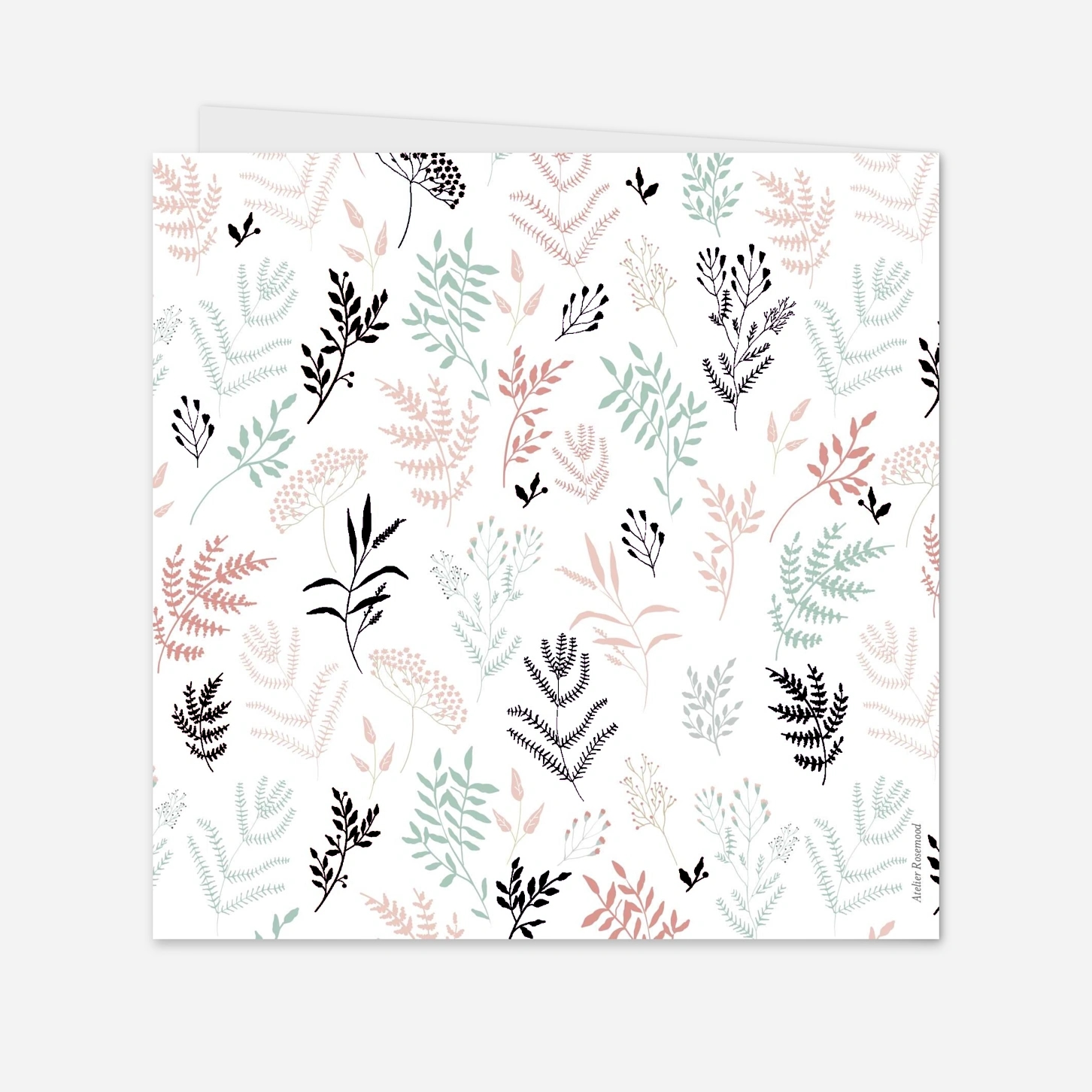 Faire-part naissance Liberty feuillage