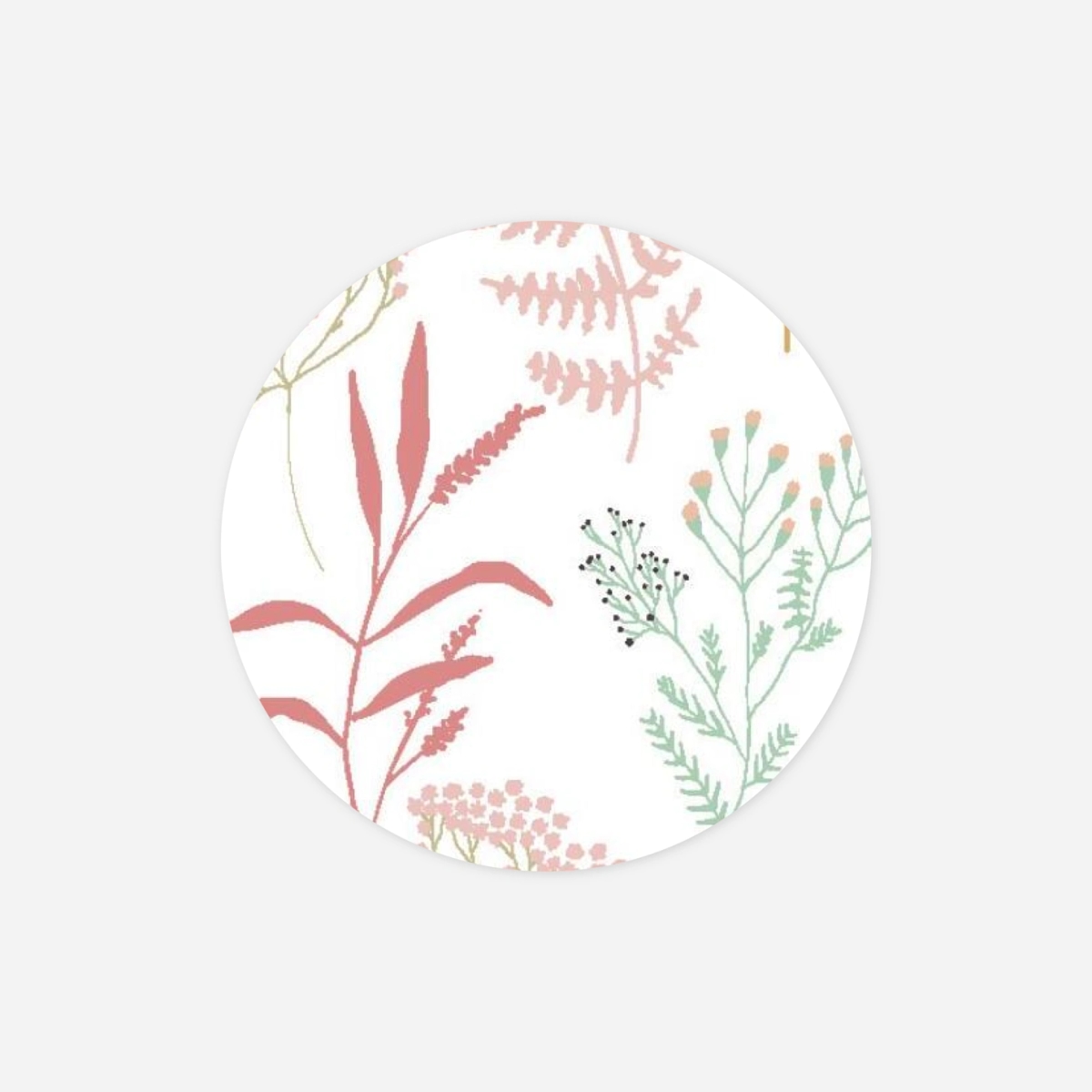 Stickers naissance Liberty feuillage