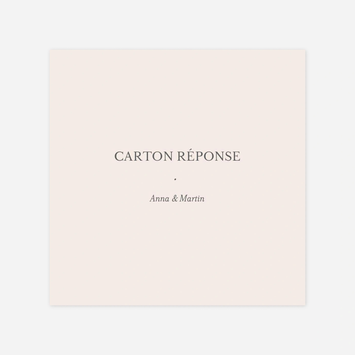 Carton réponse Lieu de noces