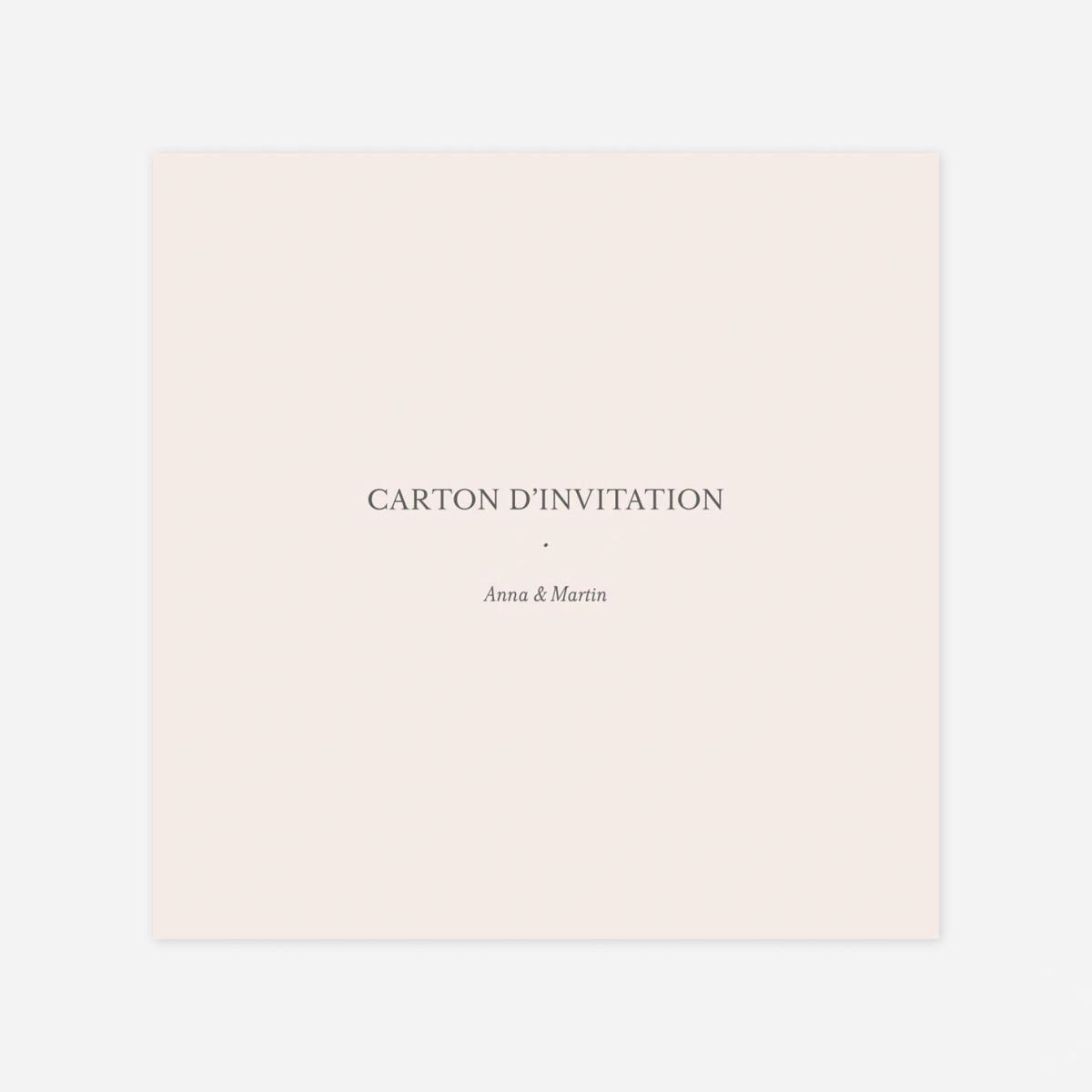 Carton d'invitation Lieu de noces