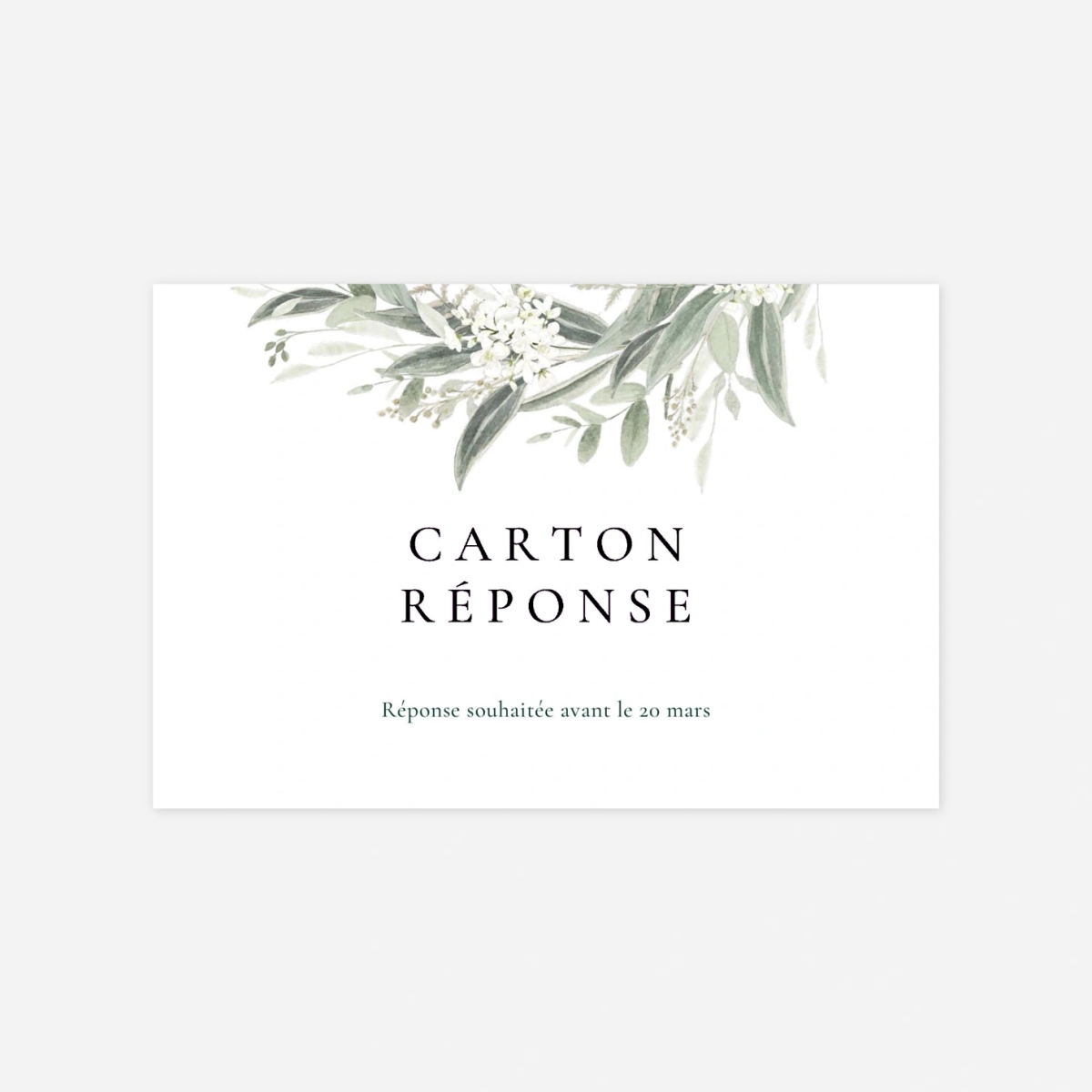 Carton réponse Lien végétal