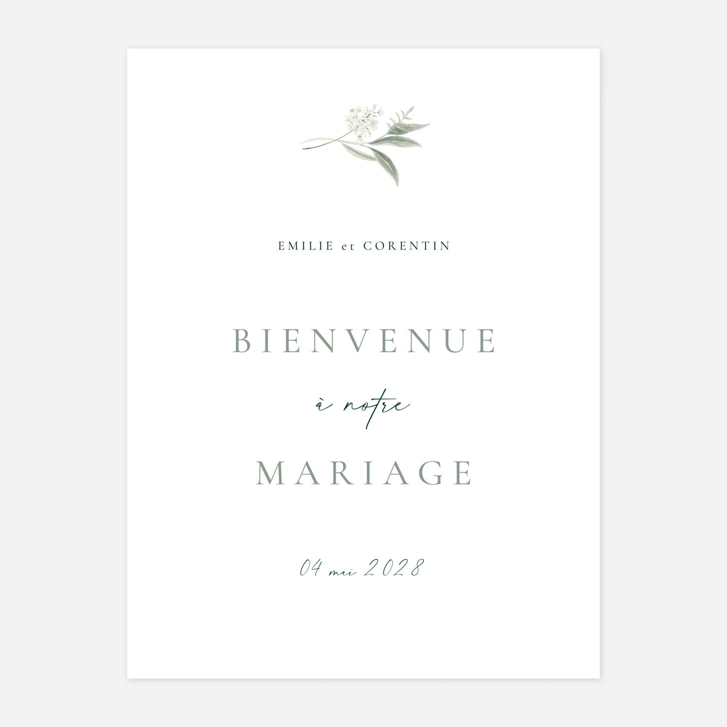 Panneau mariage Lien végétal