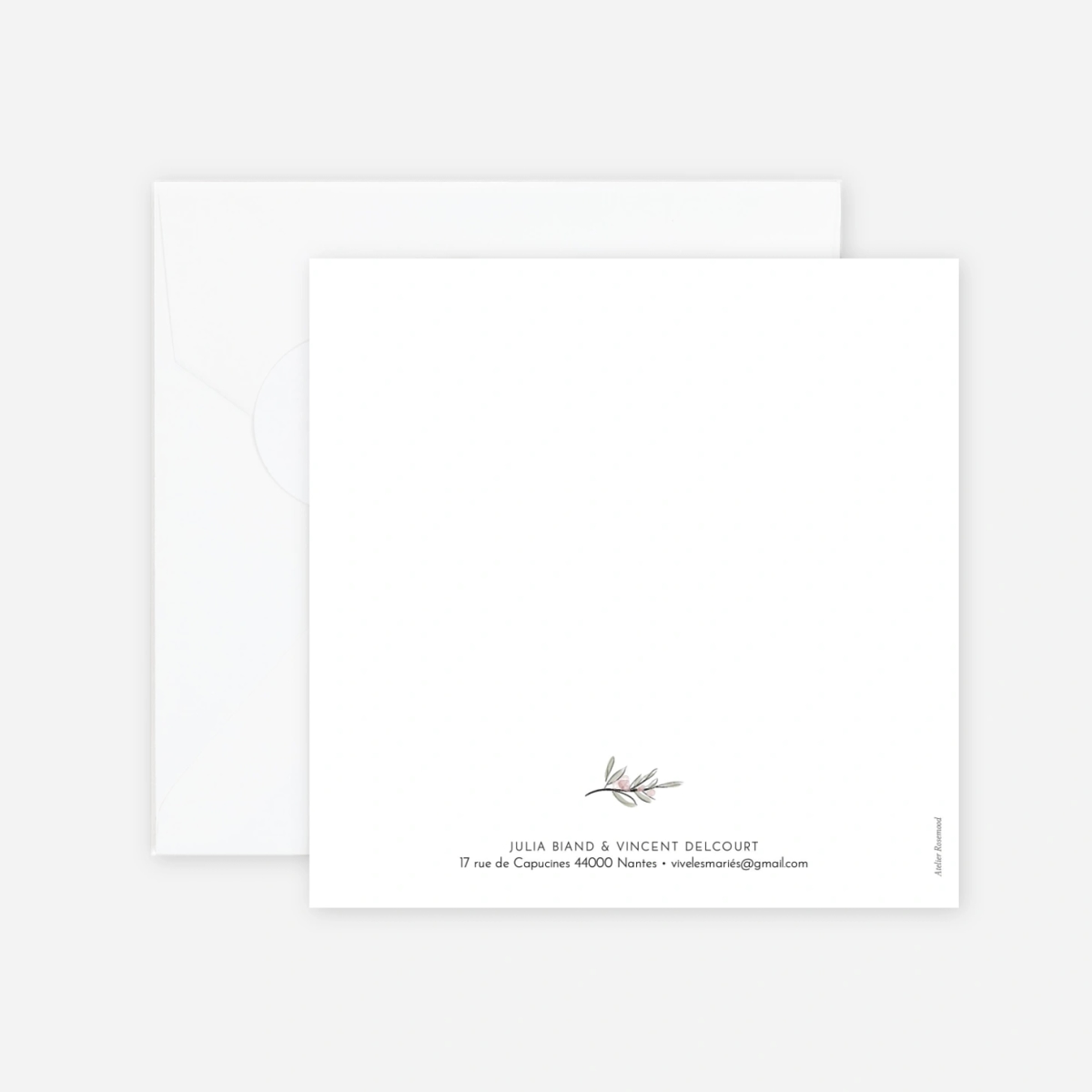 Faire-part mariage Les mariés champêtres