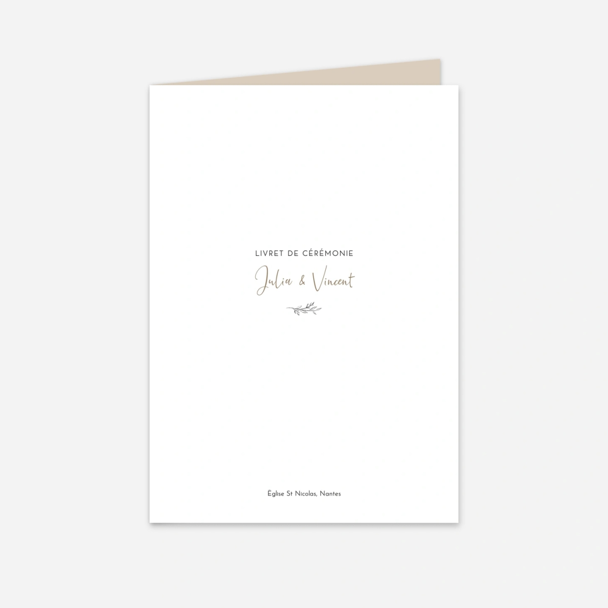 Livret de messe mariage Les mariés champêtres