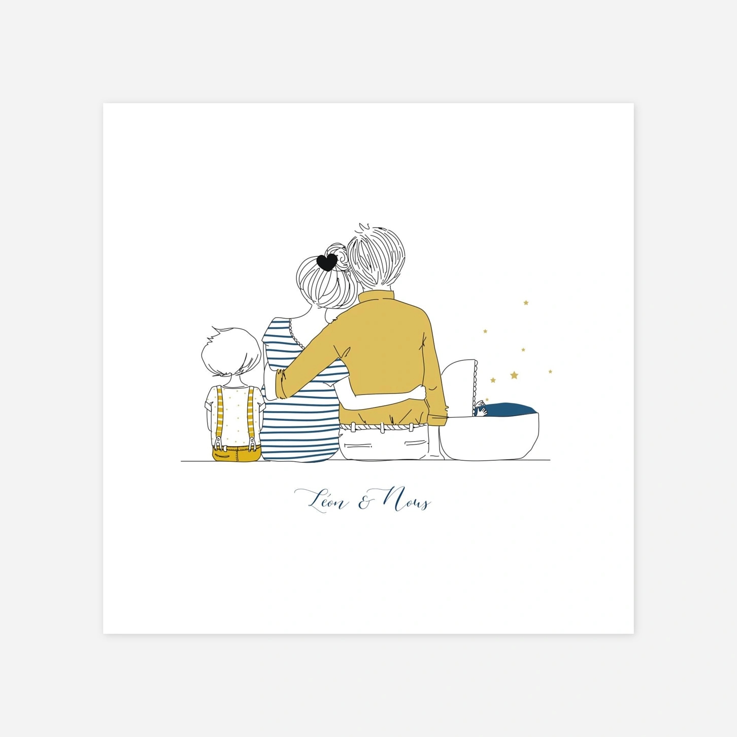 Faire-part naissance Petit lovely family photo