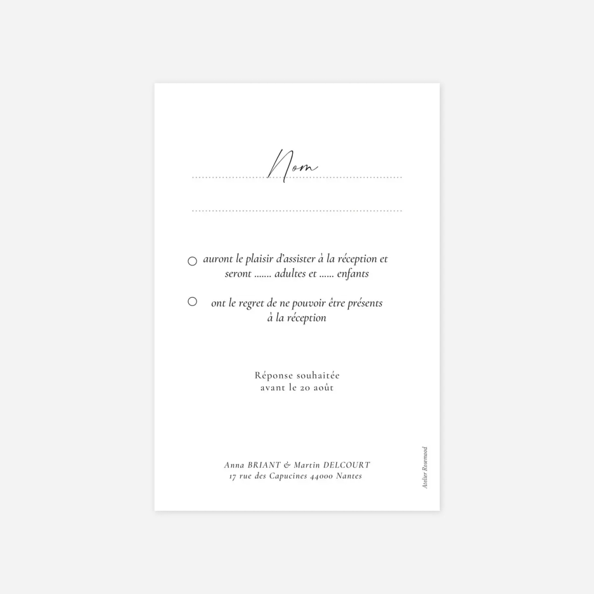 Carton réponse Luberon