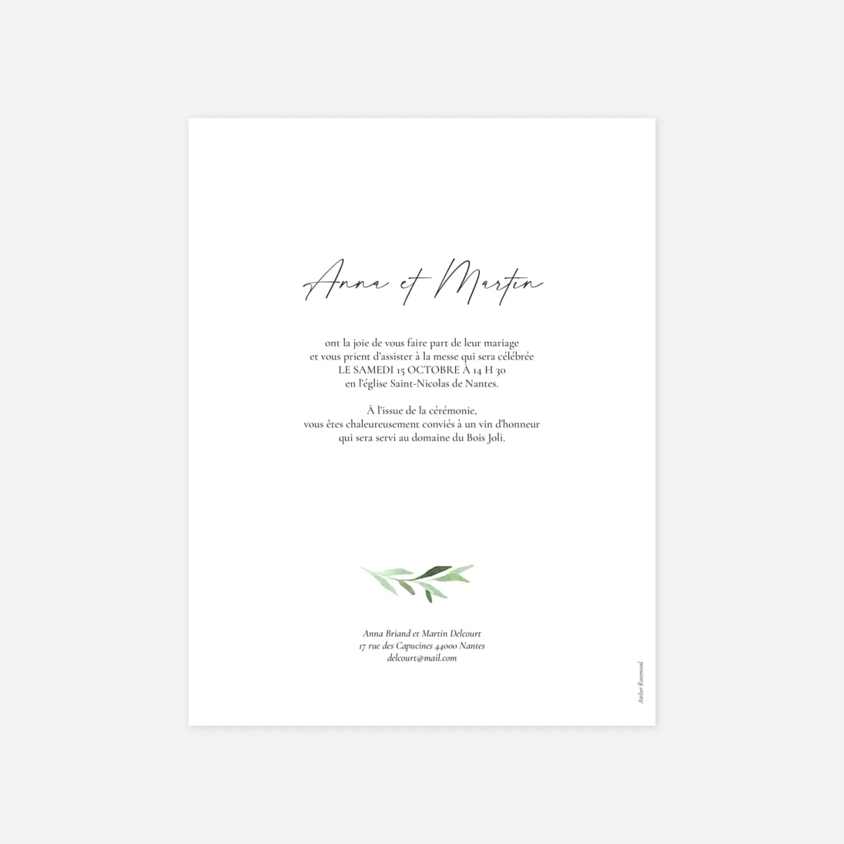 Faire-part mariage Luberon