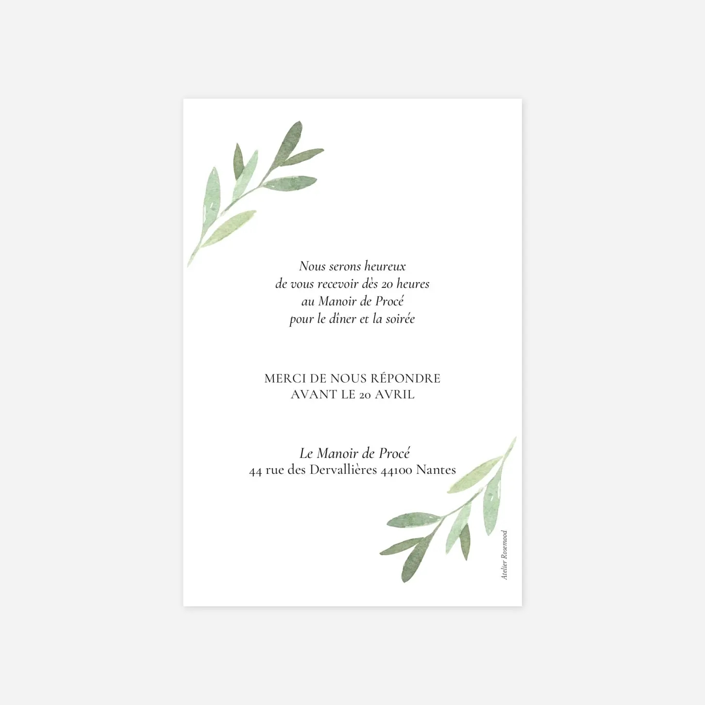 Carton d'invitation Luberon