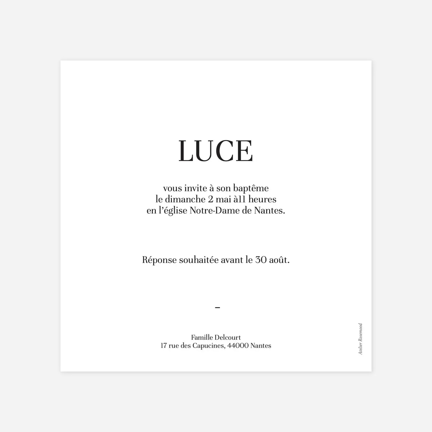 Faire-part baptême Magazine