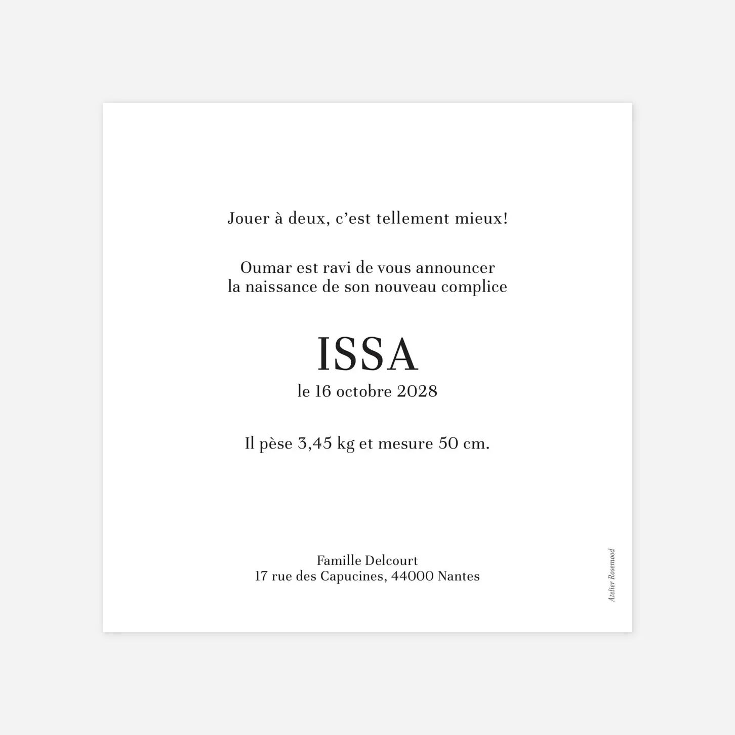 Faire-part naissance Magazine