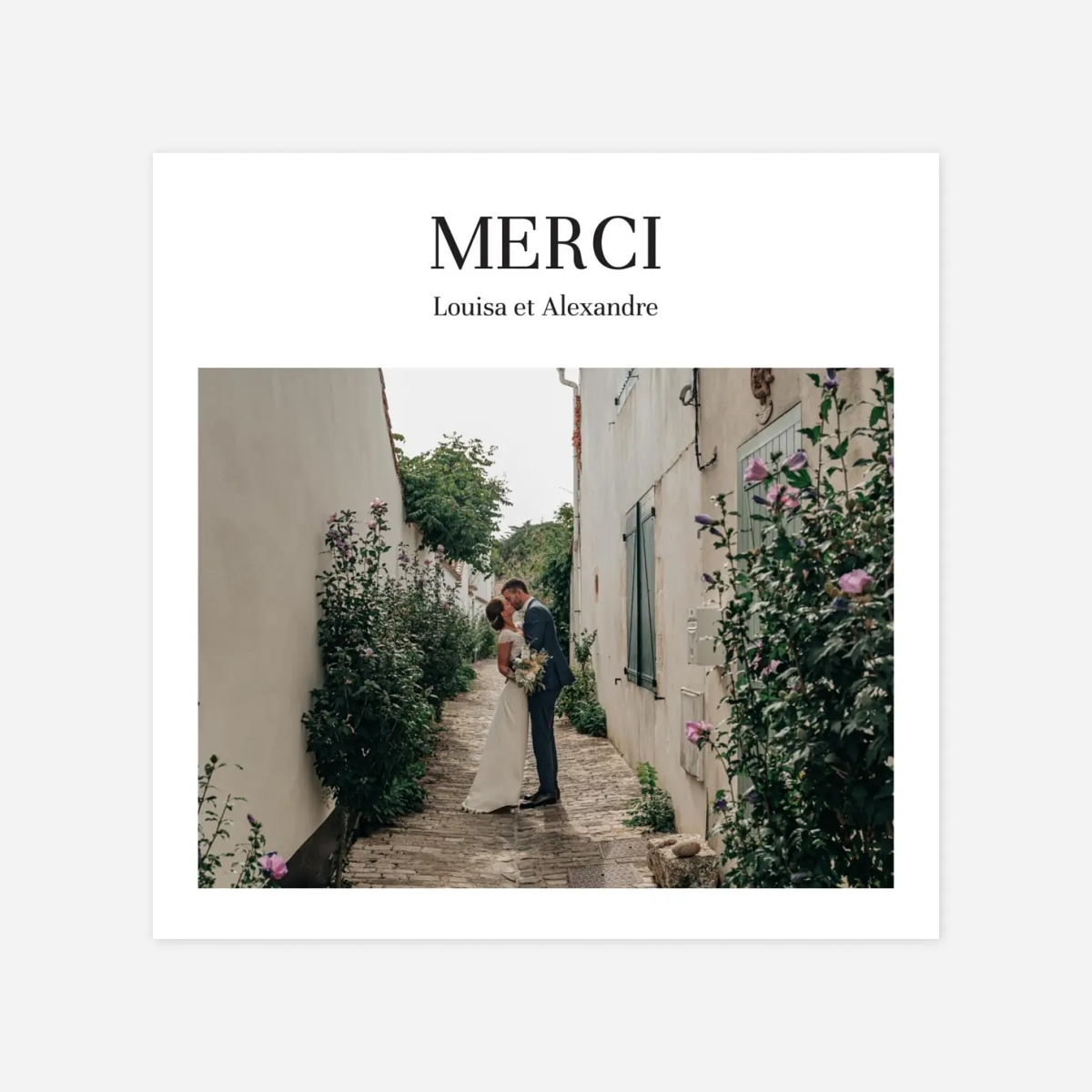 Carte de remerciements Magazine