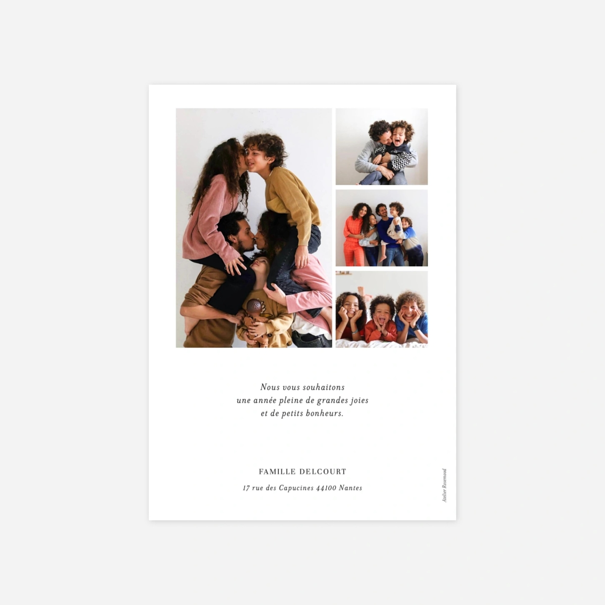 Carte de voeux Magazine chromatique en couleur