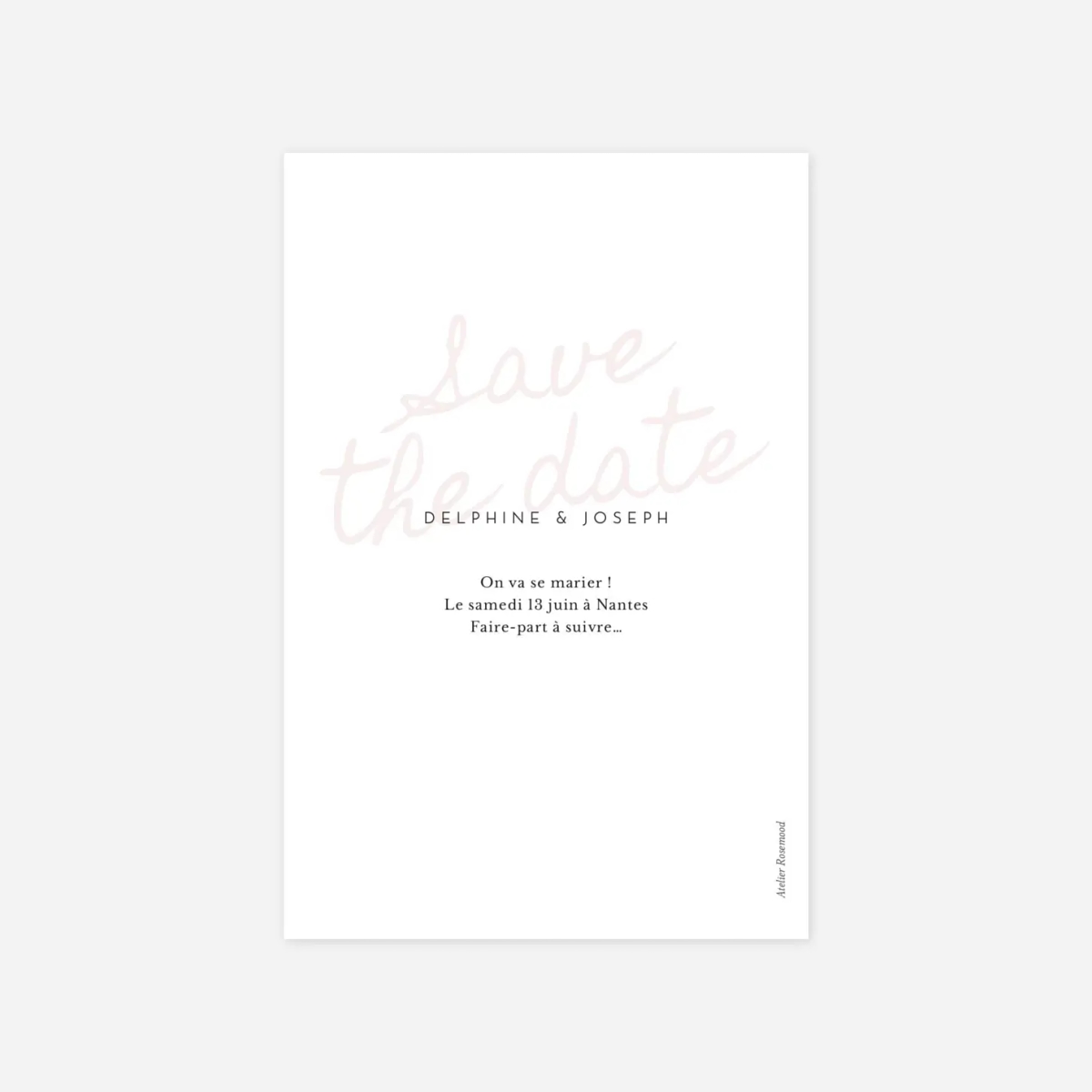 Save the date Manuscrit