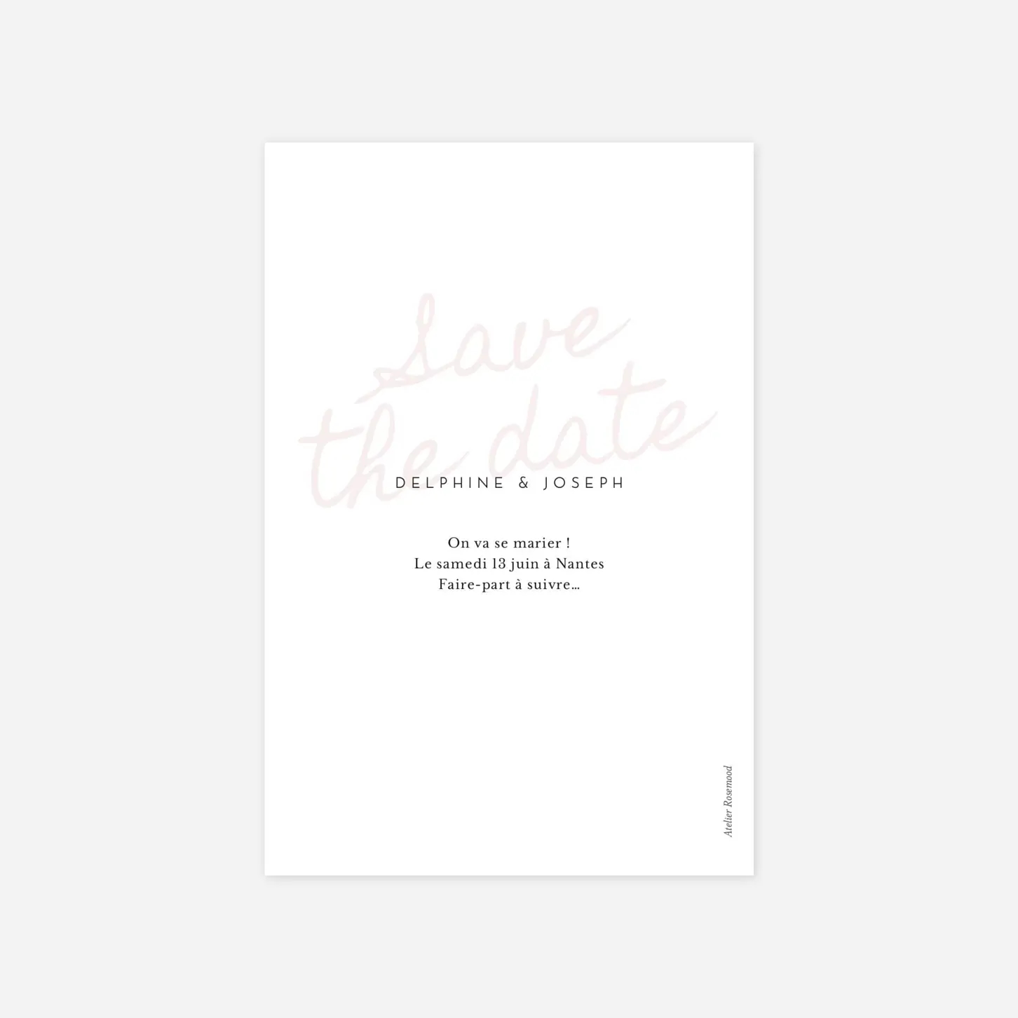 Save the date Manuscrit