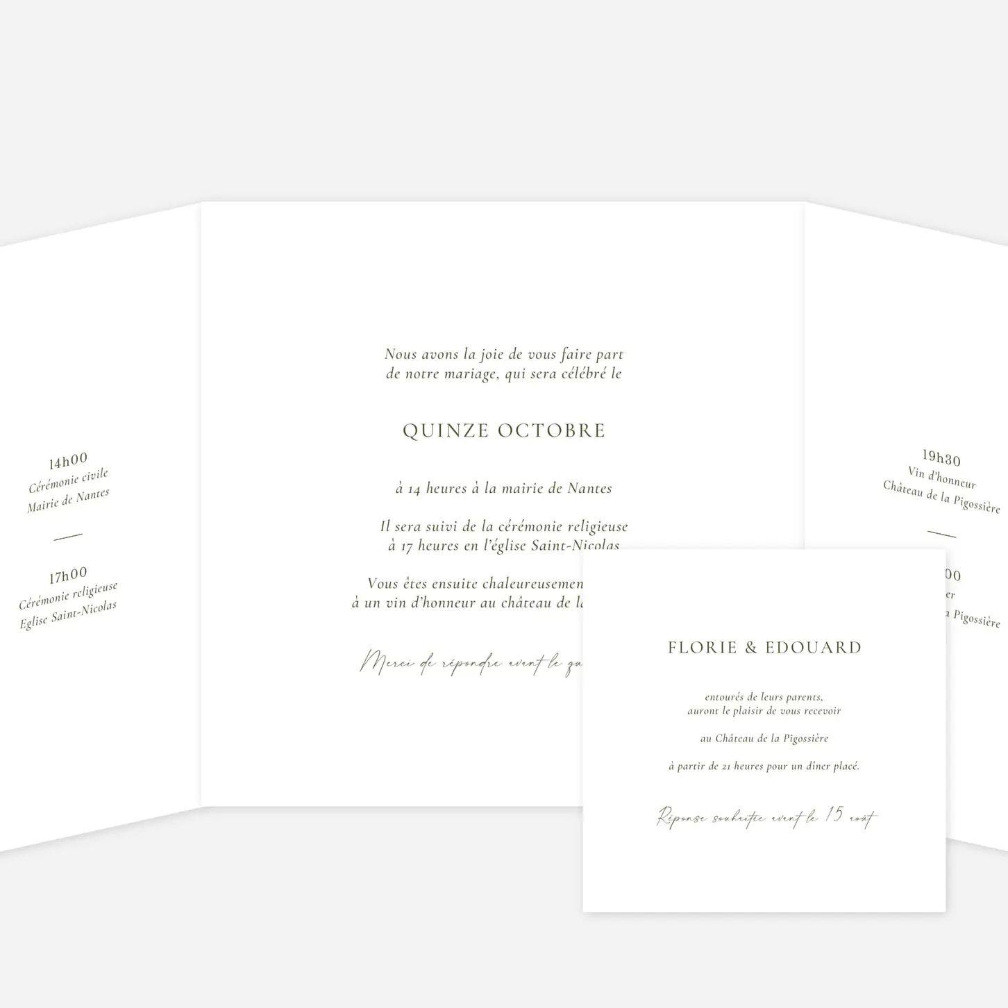 Faire-part mariage Matin