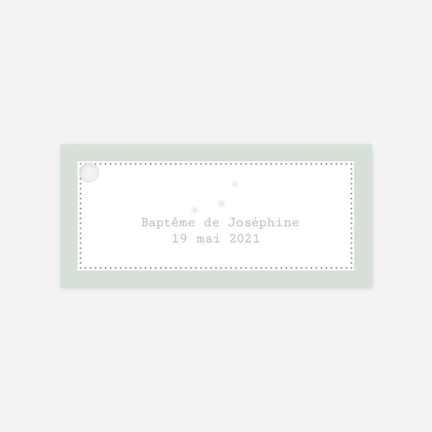 Étiquette baptême Moulin à vent