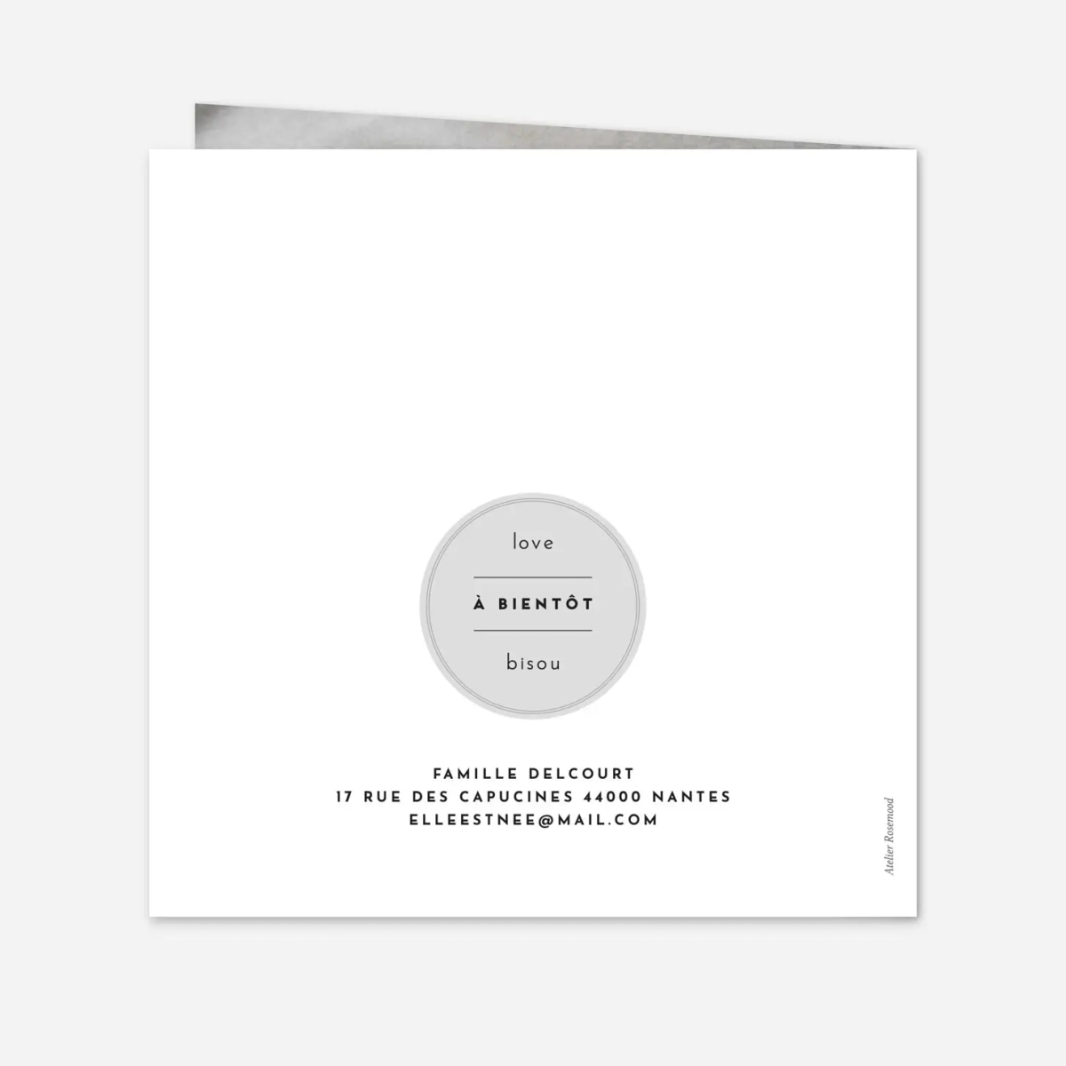 Faire-part naissance Médaillon chic