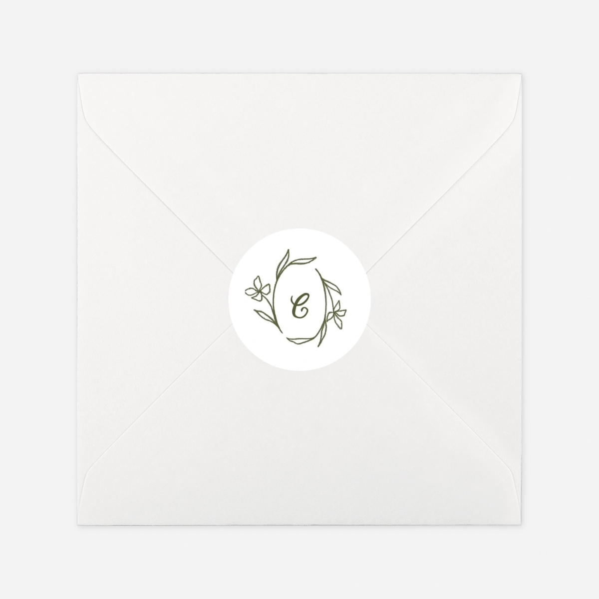 Stickers naissance Médaillon fleuri