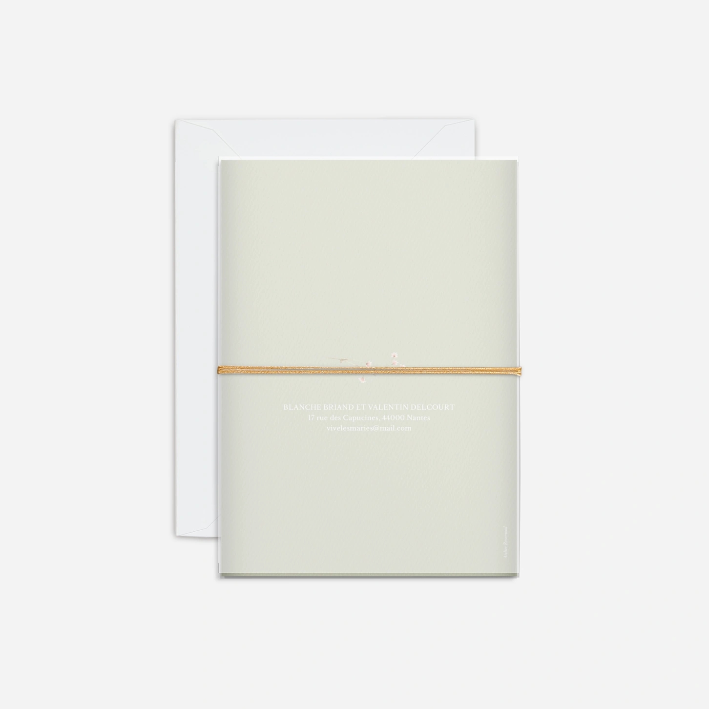 Faire-part mariage Monogramme Floral