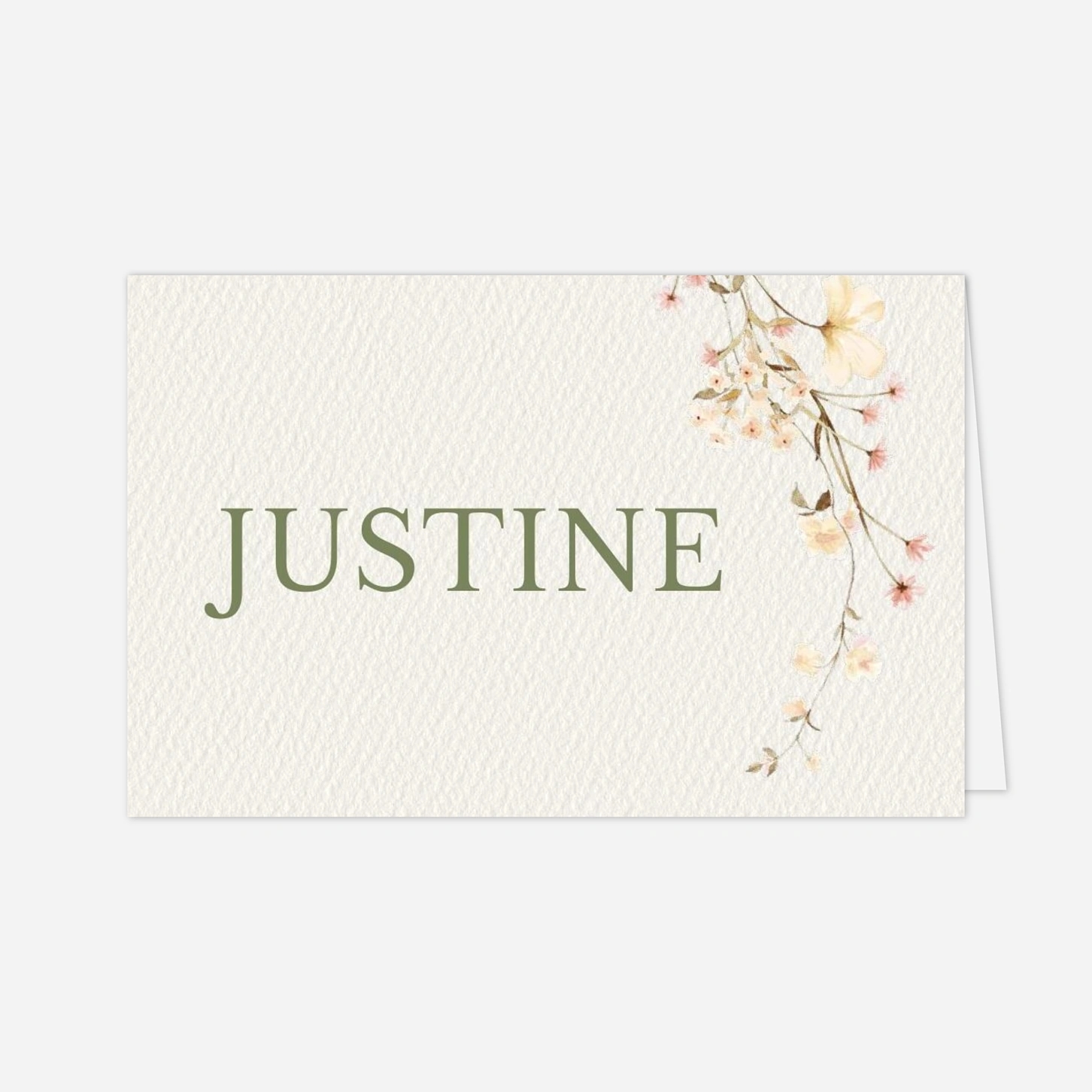 Marque-place mariage Monogramme Floral
