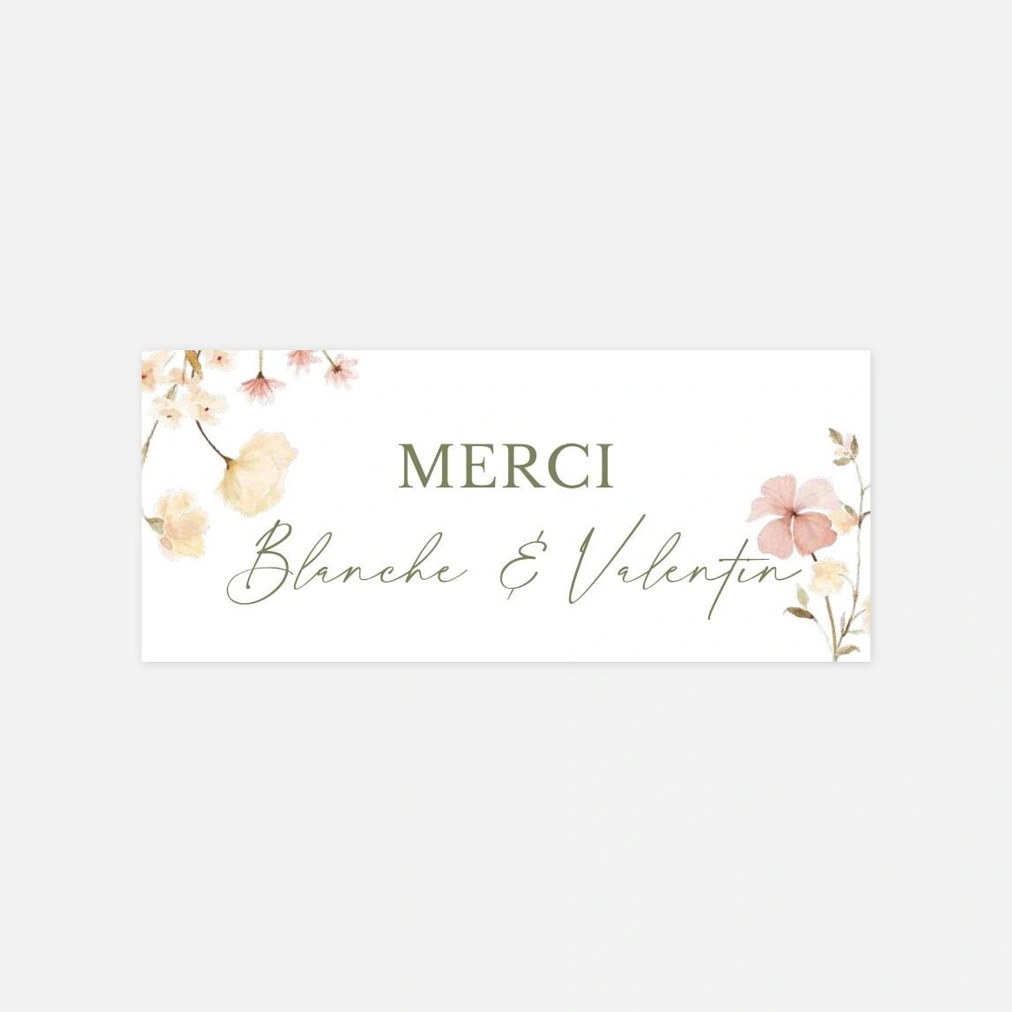 Stickers mariage Monogramme Floral
