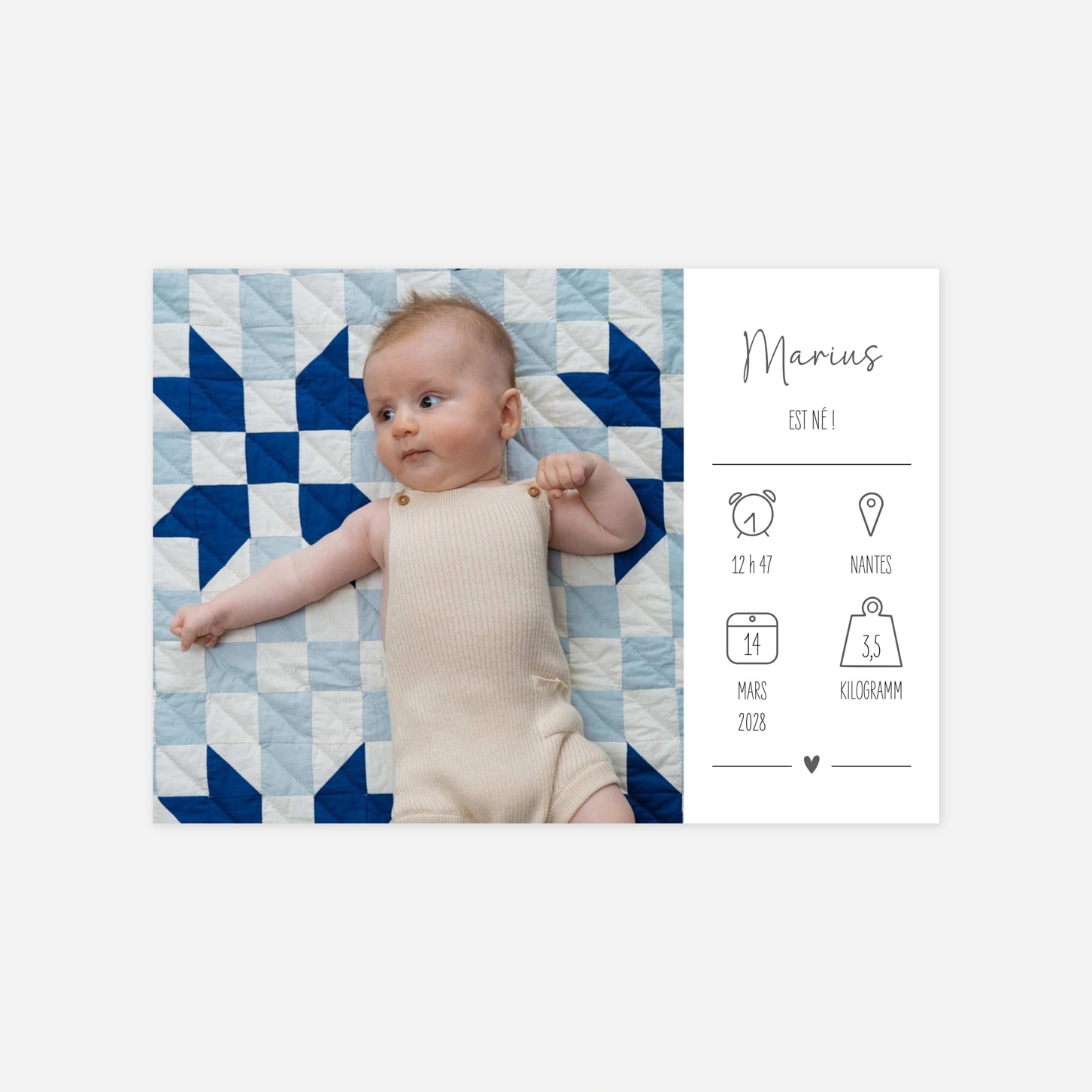 Faire-part naissance Mon Ciel